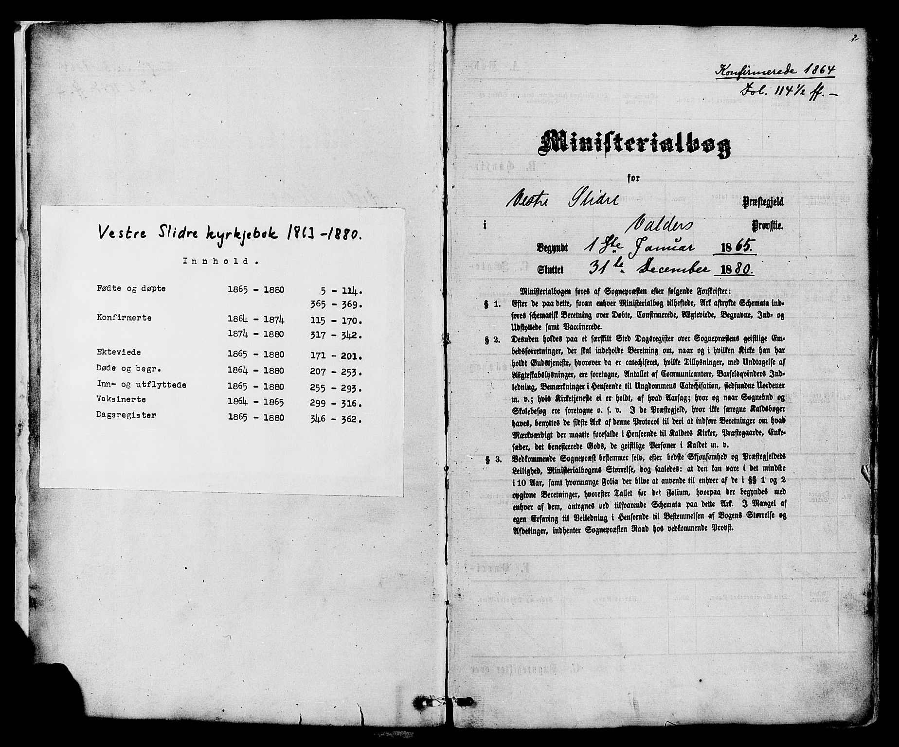 Vestre Slidre prestekontor, SAH/PREST-136/H/Ha/Haa/L0003: Parish register (official) no. 3, 1865-1880, p. 2