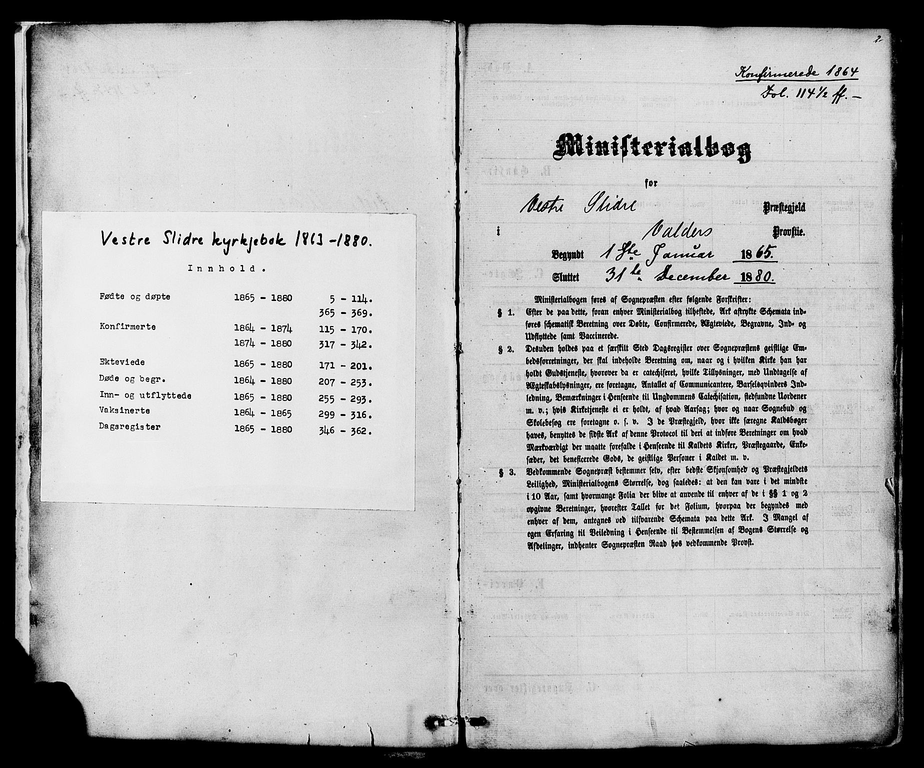 Vestre Slidre prestekontor, AV/SAH-PREST-136/H/Ha/Haa/L0003: Parish register (official) no. 3, 1865-1880, p. 2