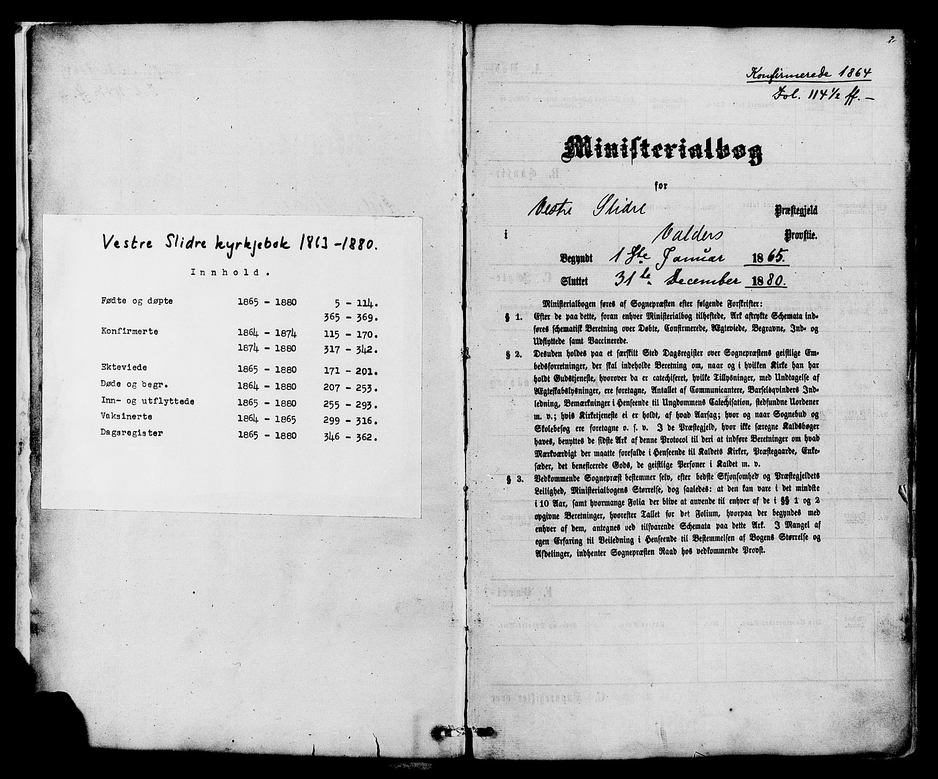 Vestre Slidre prestekontor, AV/SAH-PREST-136/H/Ha/Haa/L0003: Parish register (official) no. 3, 1865-1880, p. 2