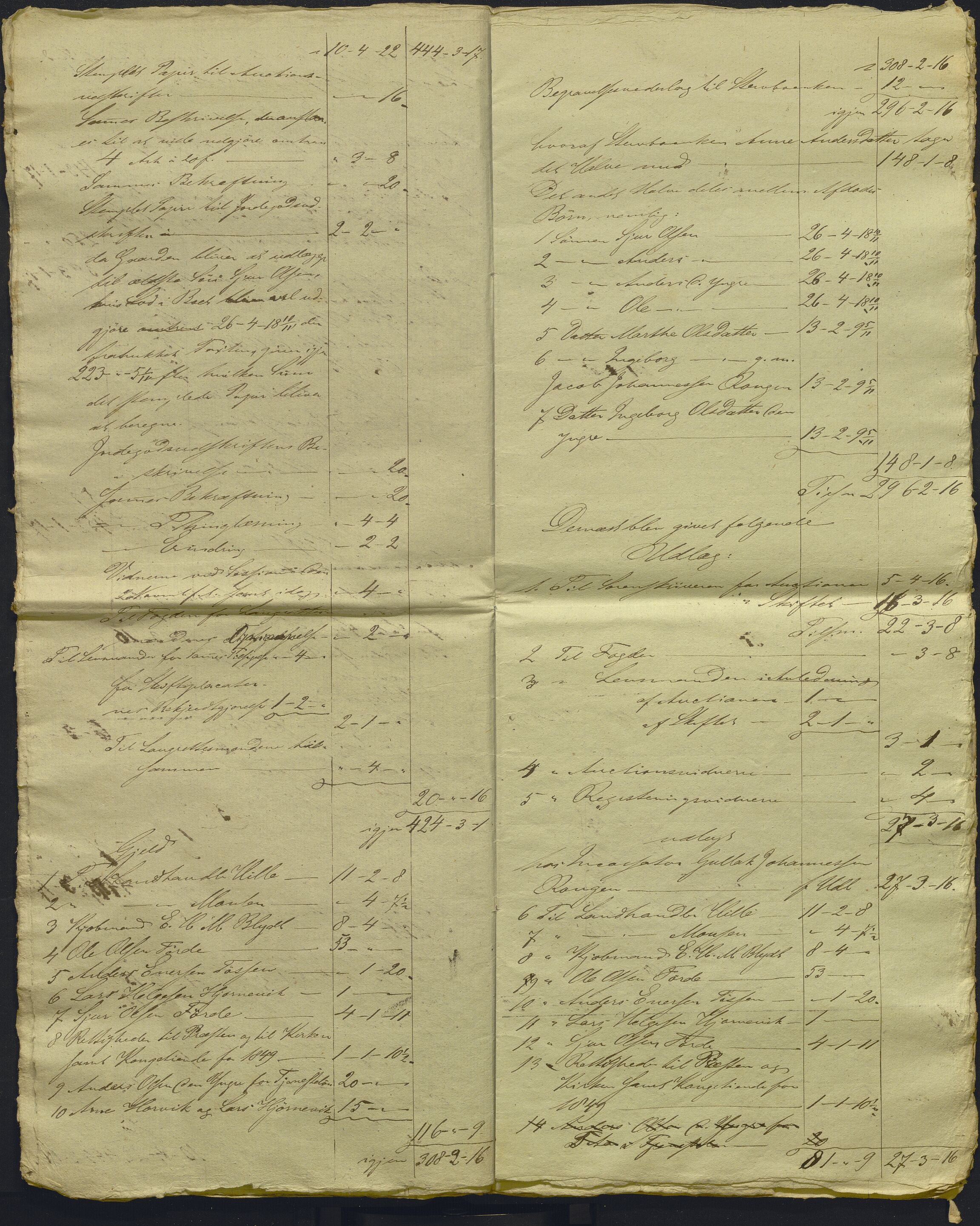 Nordhordland sorenskrivar, AV/SAB-A-2901/1/H/Hd/Hdb/L0001: Konsept til utlodningar, 1850-1852, p. 371