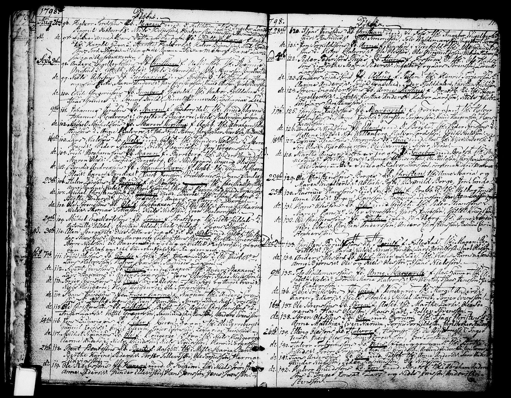 Gjerpen kirkebøker, SAKO/A-265/F/Fa/L0003: Parish register (official) no. I 3, 1796-1814, p. 11