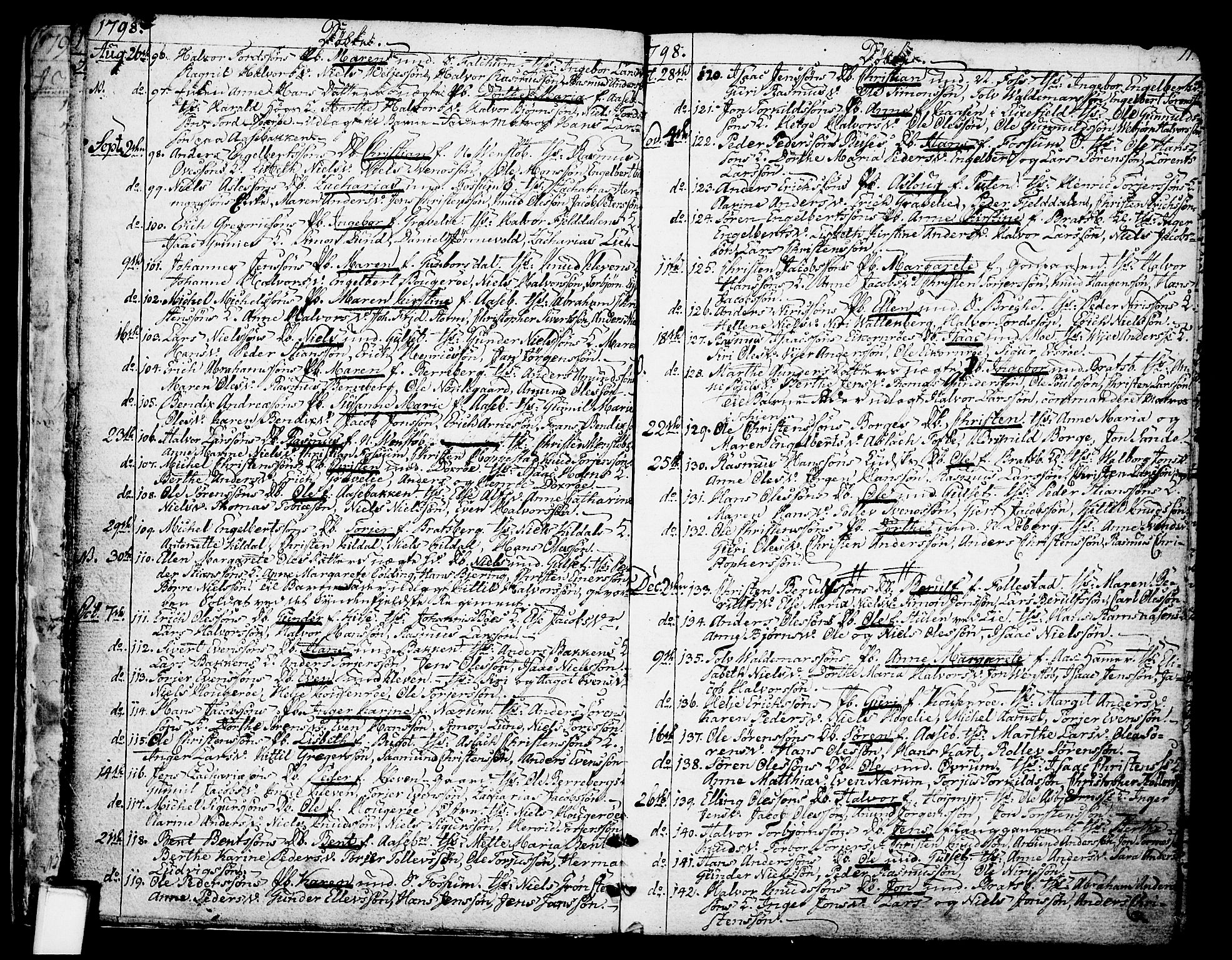 Gjerpen kirkebøker, AV/SAKO-A-265/F/Fa/L0003: Parish register (official) no. I 3, 1796-1814, p. 11