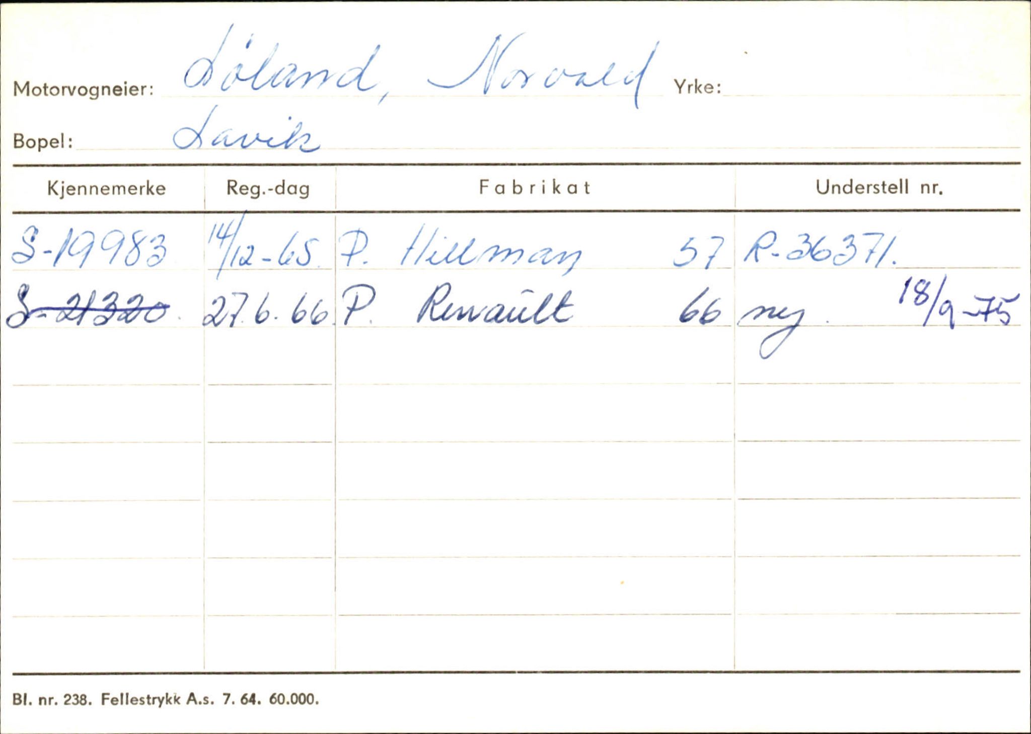 Statens vegvesen, Sogn og Fjordane vegkontor, AV/SAB-A-5301/4/F/L0130: Eigarregister Eid T-Å. Høyanger A-O, 1945-1975, p. 2052