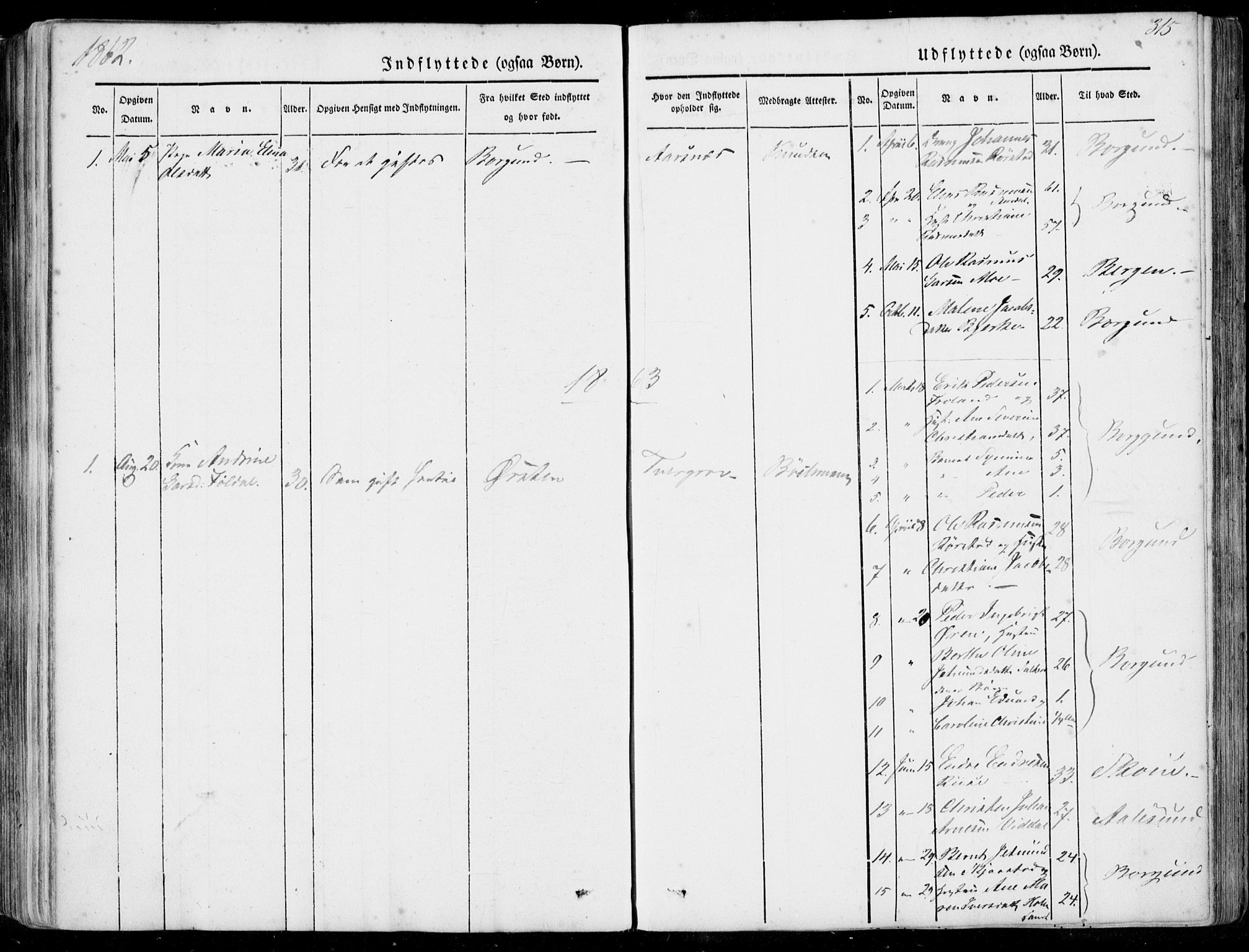 Ministerialprotokoller, klokkerbøker og fødselsregistre - Møre og Romsdal, SAT/A-1454/515/L0209: Parish register (official) no. 515A05, 1847-1868, p. 315