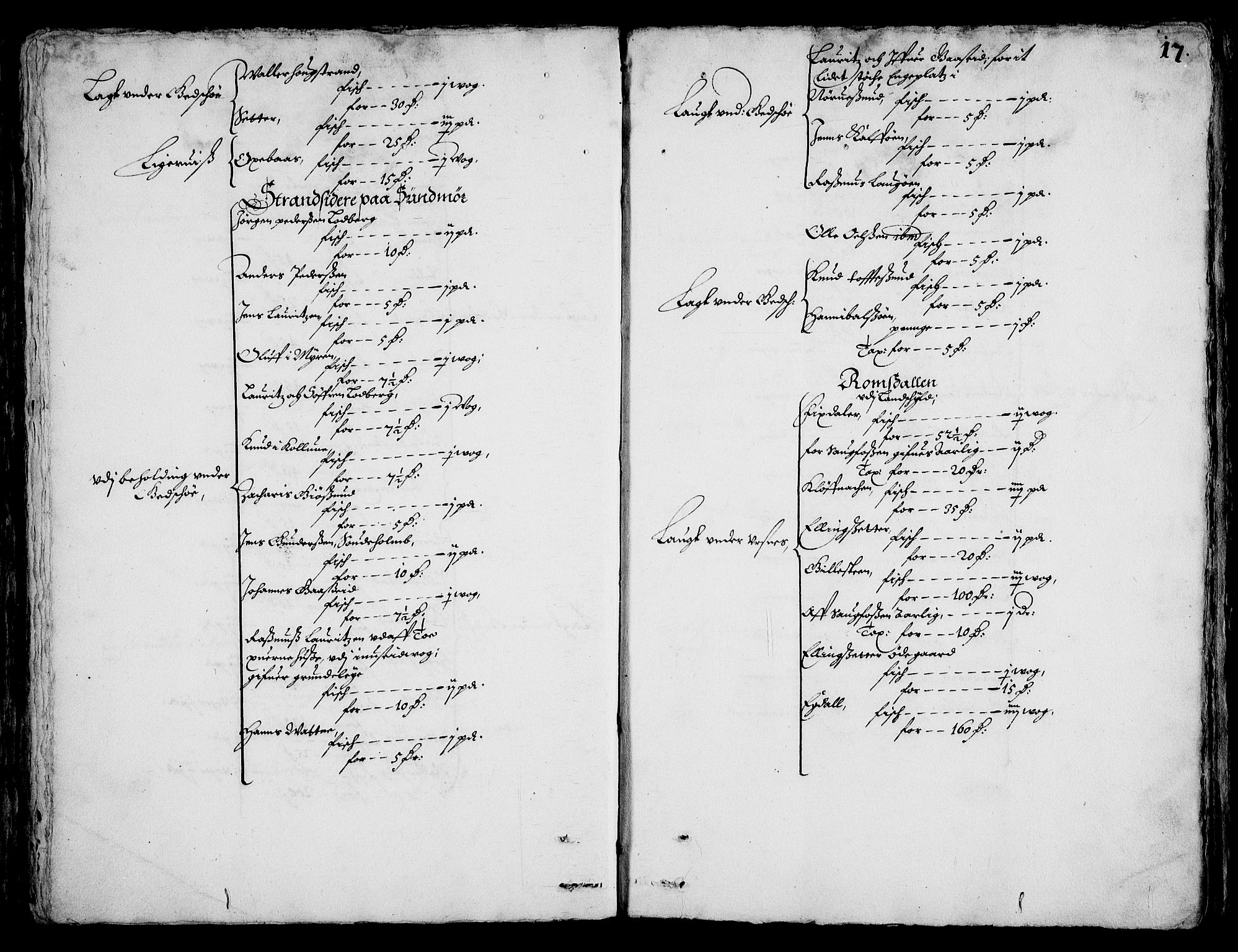 Rentekammeret inntil 1814, Realistisk ordnet avdeling, RA/EA-4070/On/L0001/0002: Statens gods / [Jj 2]: Jordebok og forklaring over atkomstene til Hannibal Sehesteds gods, 1651, p. 1016b-1017a