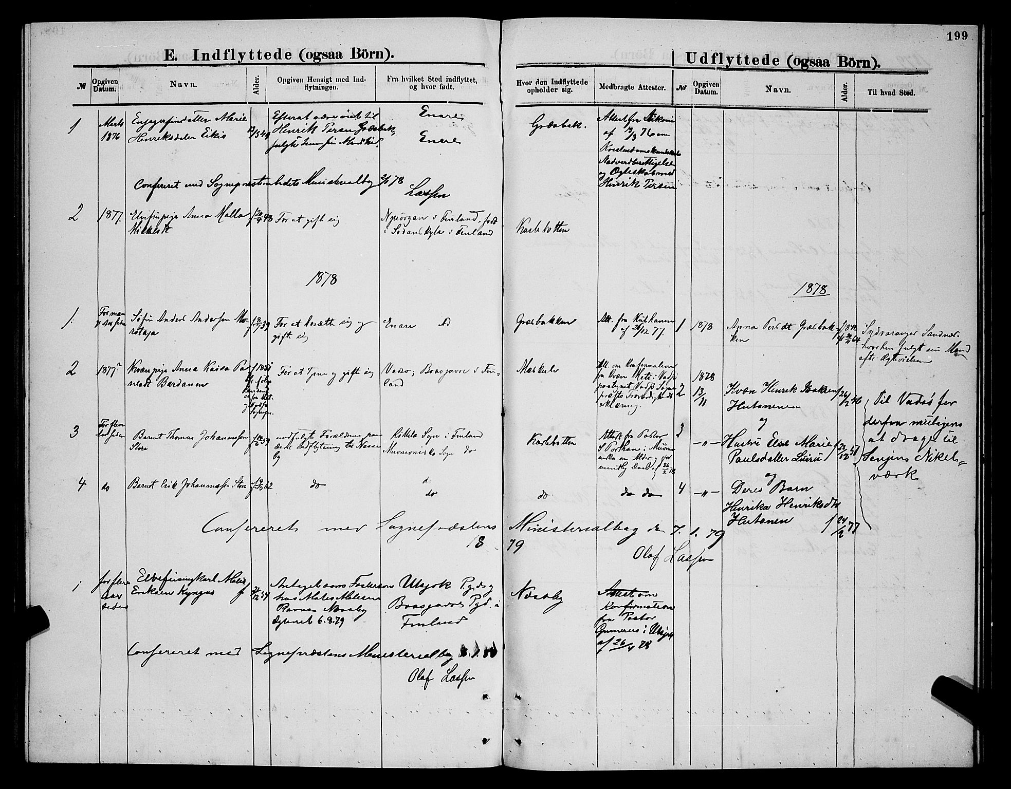 Nesseby sokneprestkontor, SATØ/S-1330/H/Hb/L0004klokker: Parish register (copy) no. 4, 1877-1884, p. 199