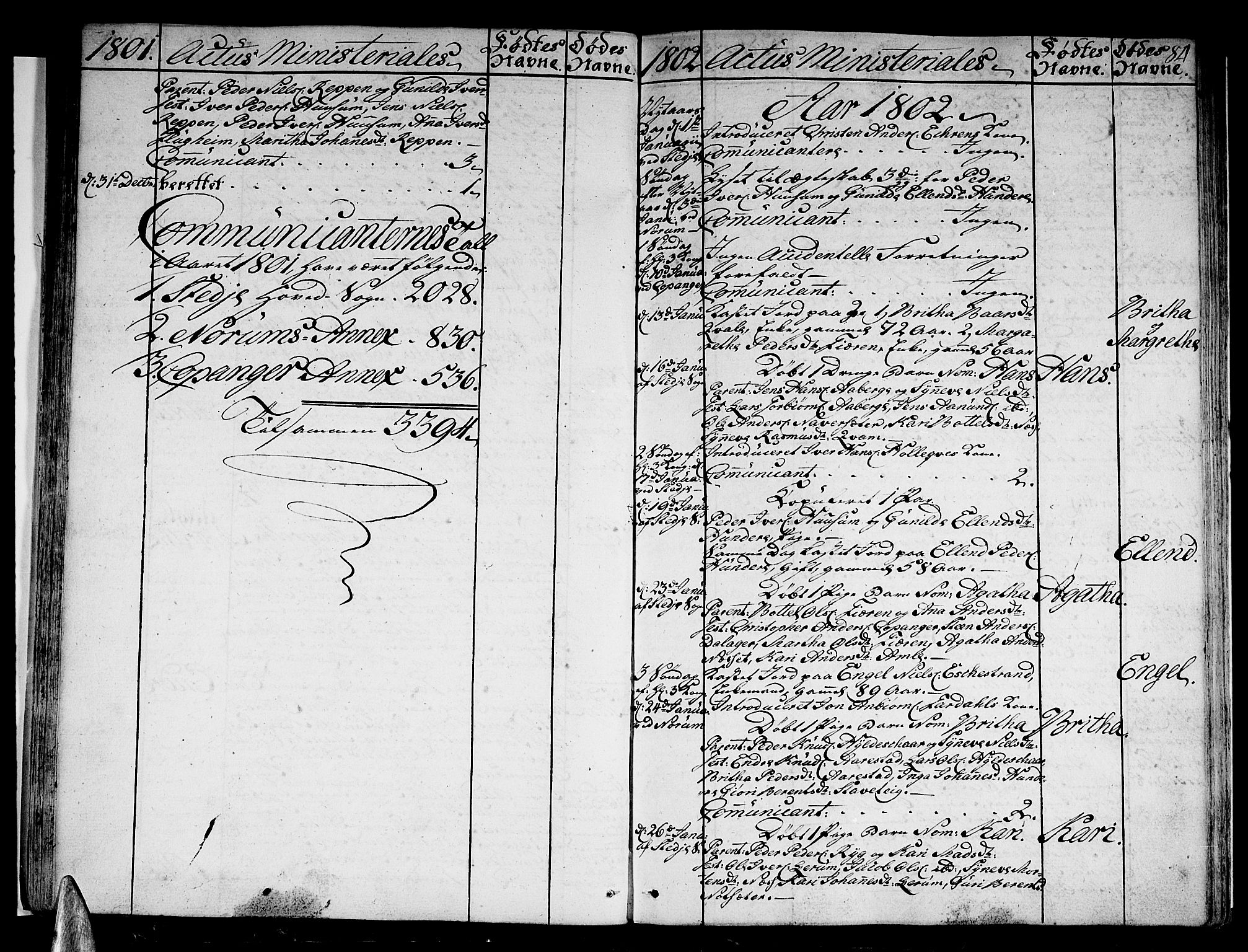 Sogndal sokneprestembete, SAB/A-81301/H/Haa/Haaa/L0008: Parish register (official) no. A 8, 1795-1809, p. 84