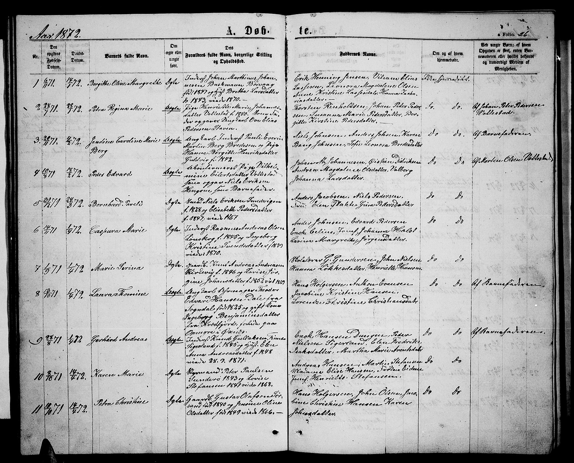 Ministerialprotokoller, klokkerbøker og fødselsregistre - Nordland, SAT/A-1459/893/L1348: Parish register (copy) no. 893C03, 1867-1877, p. 26