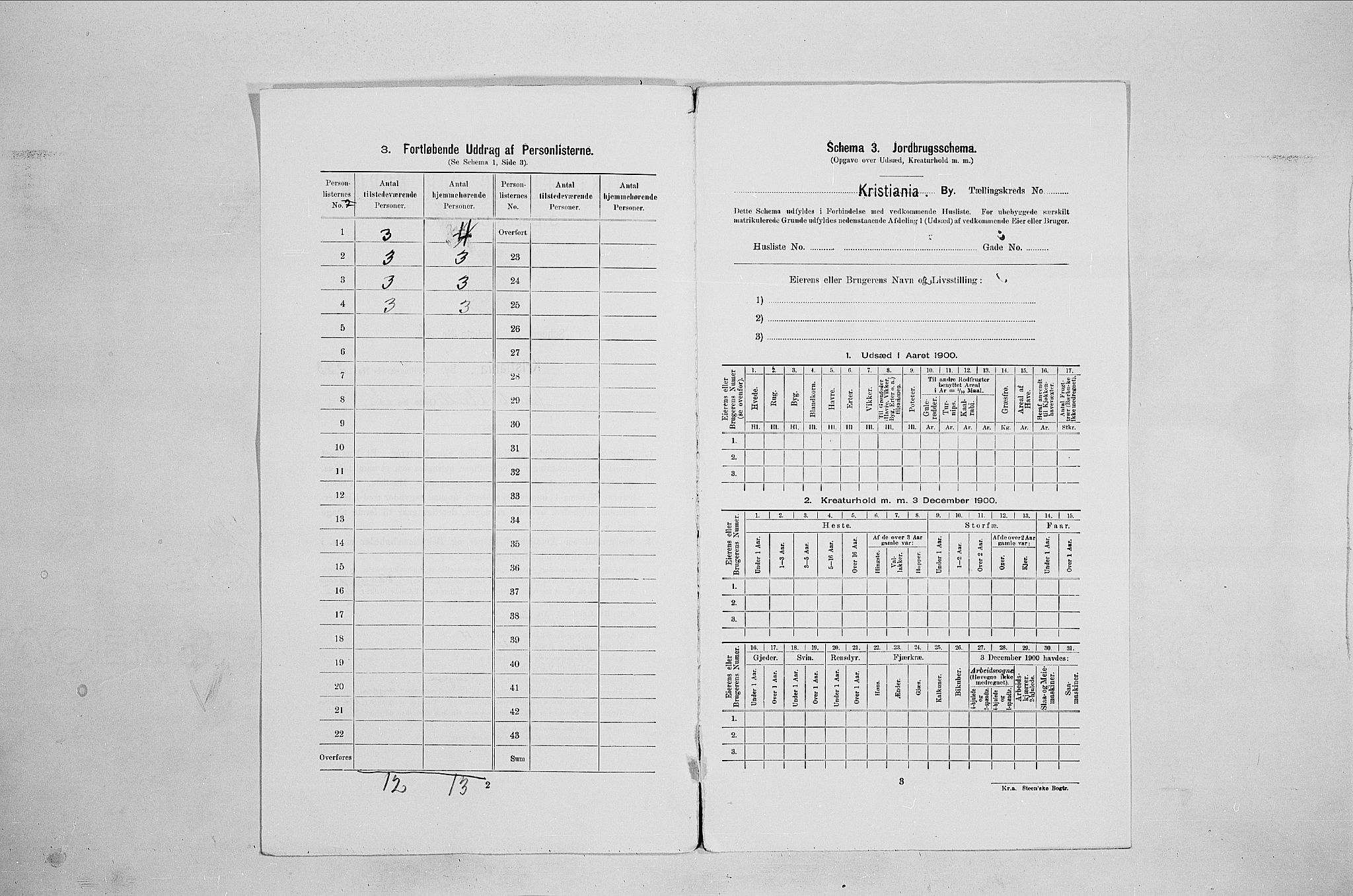 SAO, 1900 census for Kristiania, 1900, p. 42236