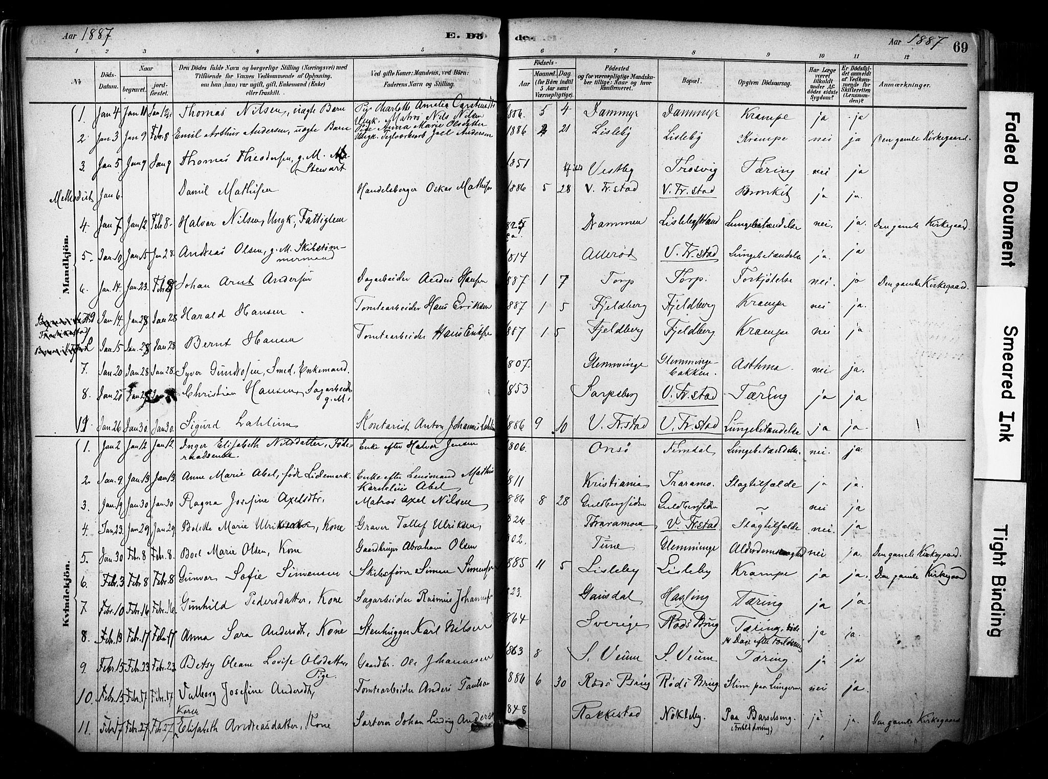 Glemmen prestekontor Kirkebøker, SAO/A-10908/F/Fa/L0012: Parish register (official) no. 12, 1878-1973, p. 69
