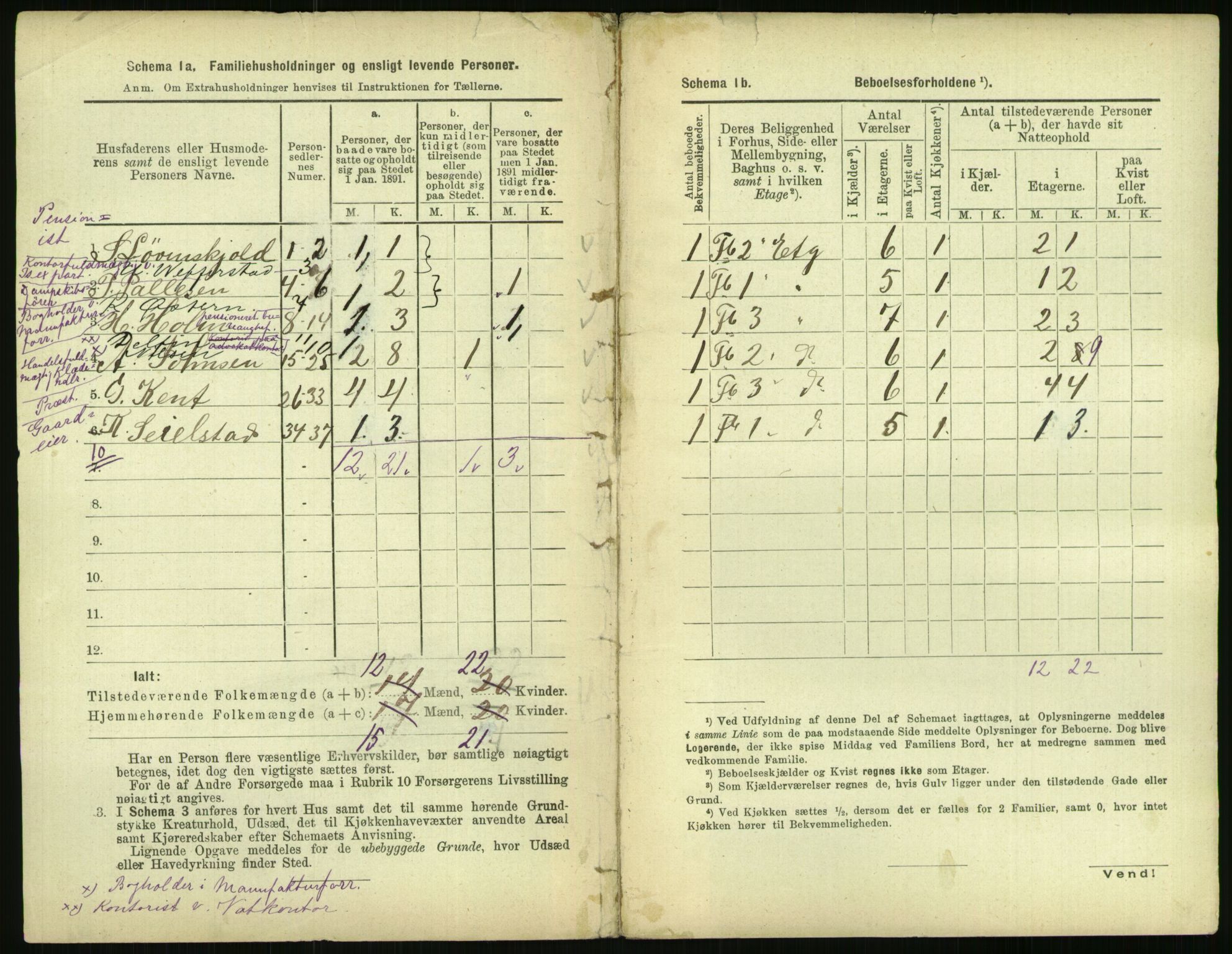 RA, 1891 census for 0301 Kristiania, 1891, p. 13043