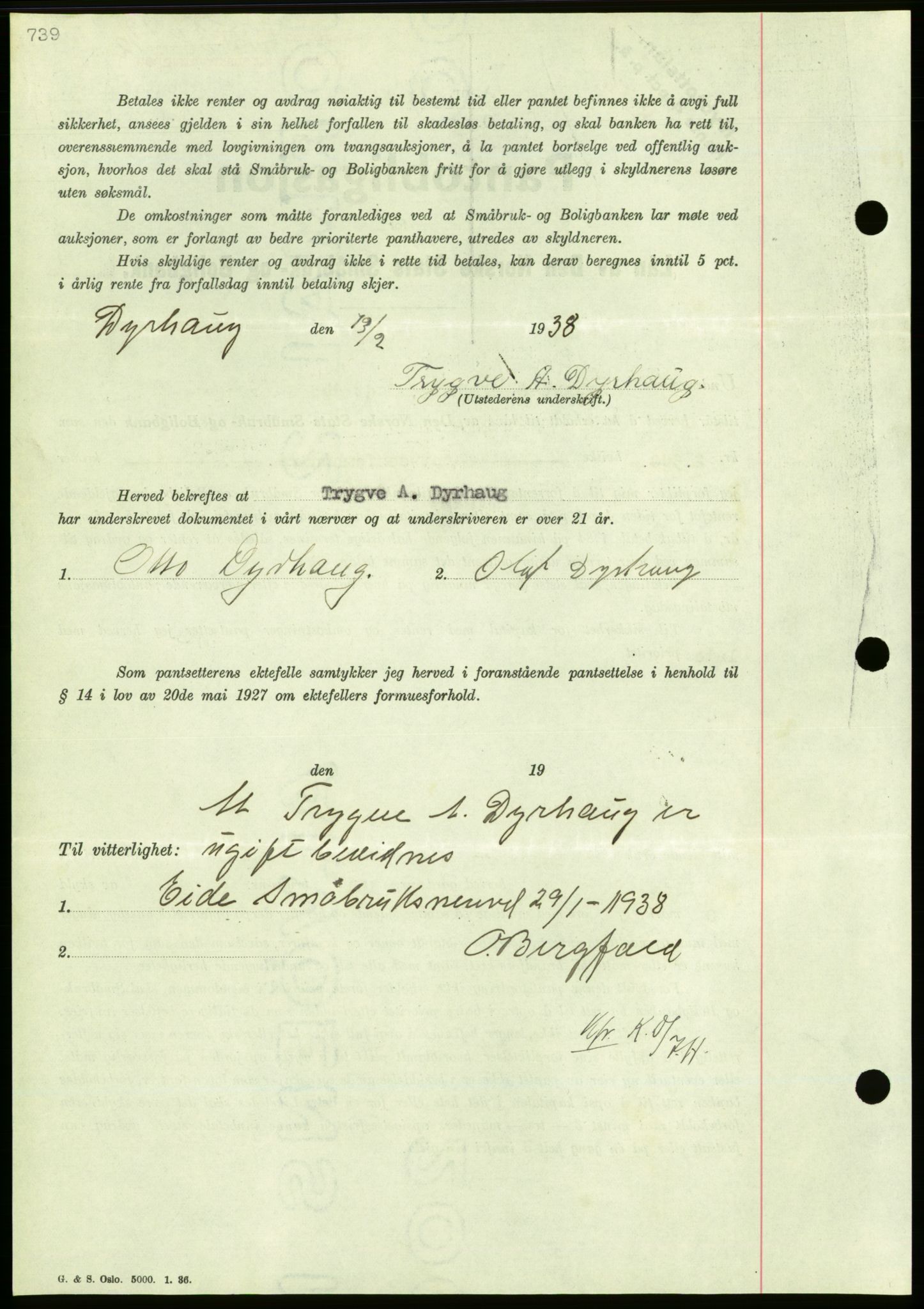 Nordmøre sorenskriveri, AV/SAT-A-4132/1/2/2Ca/L0092: Mortgage book no. B82, 1937-1938, Diary no: : 415/1938