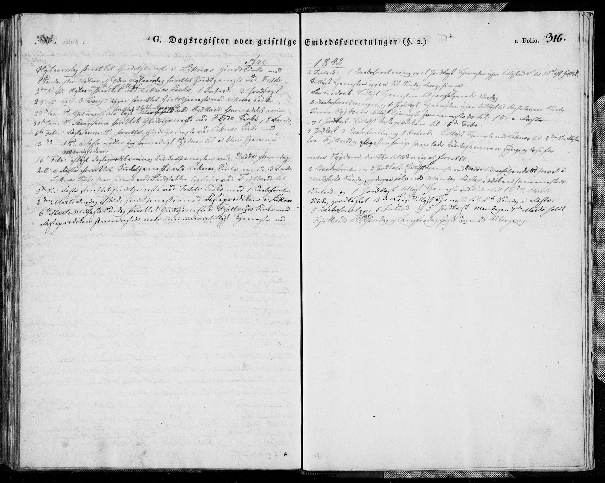 Kvinesdal sokneprestkontor, AV/SAK-1111-0026/F/Fa/Fab/L0004: Parish register (official) no. A 4, 1829-1843, p. 316