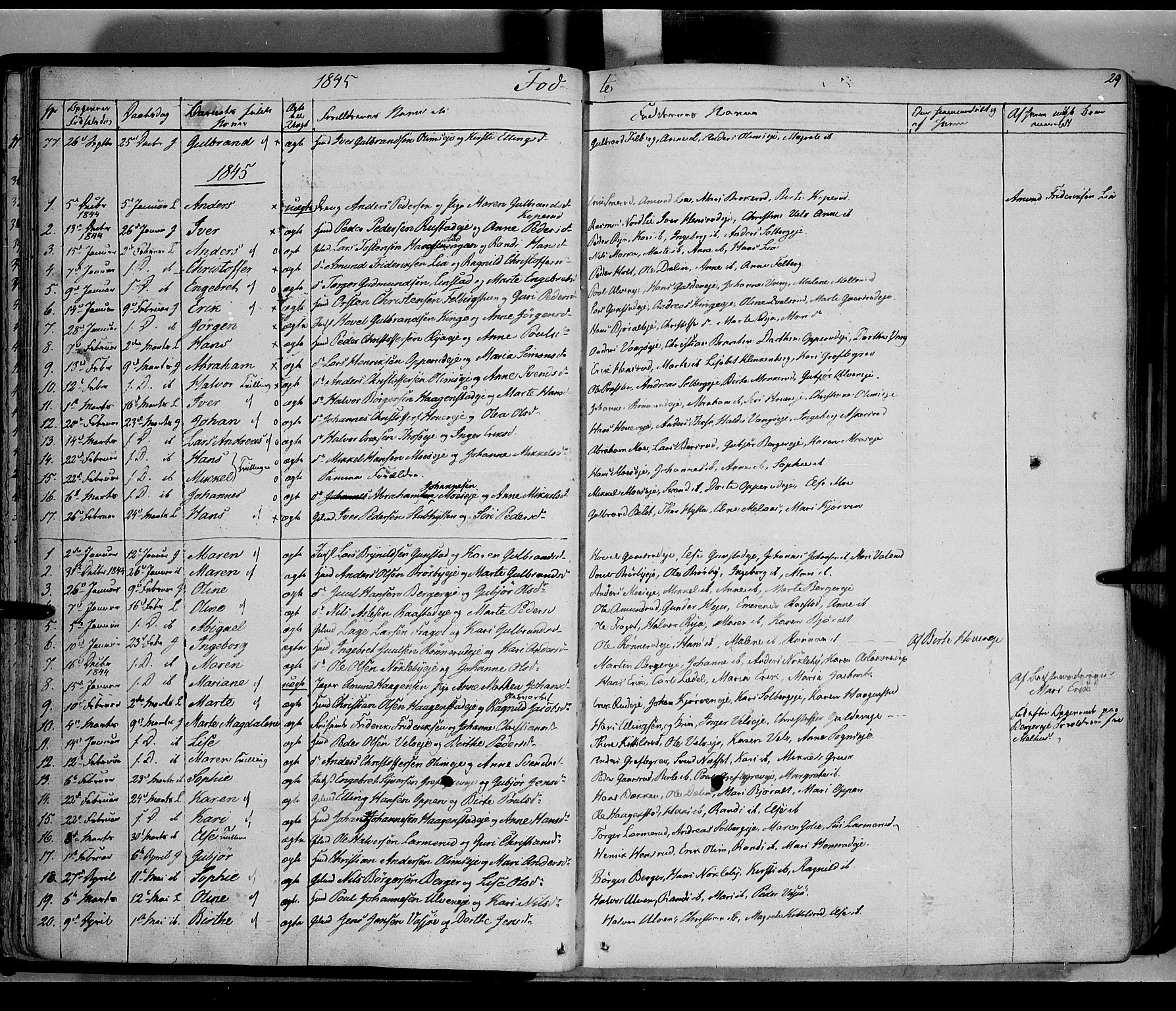 Jevnaker prestekontor, SAH/PREST-116/H/Ha/Haa/L0006: Parish register (official) no. 6, 1837-1857, p. 29