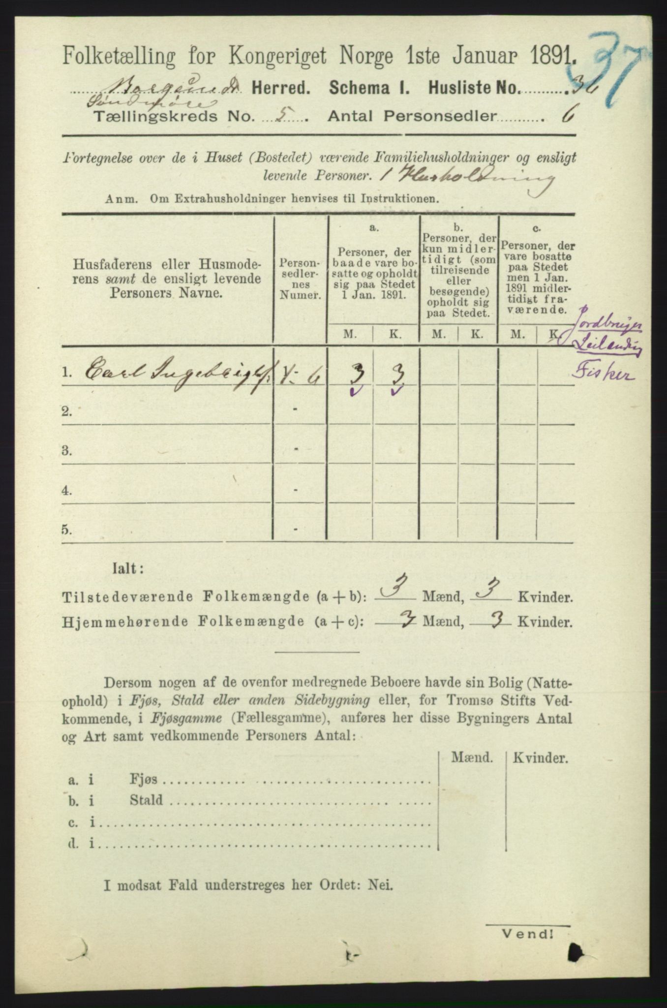 RA, 1891 census for 1531 Borgund, 1891, p. 1256