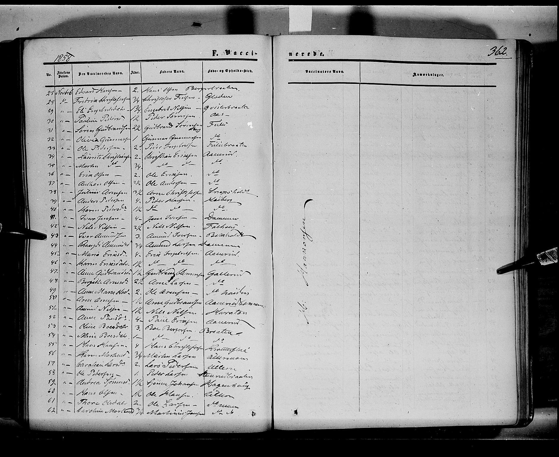 Sør-Odal prestekontor, AV/SAH-PREST-030/H/Ha/Haa/L0001: Parish register (official) no. 1, 1849-1859, p. 362