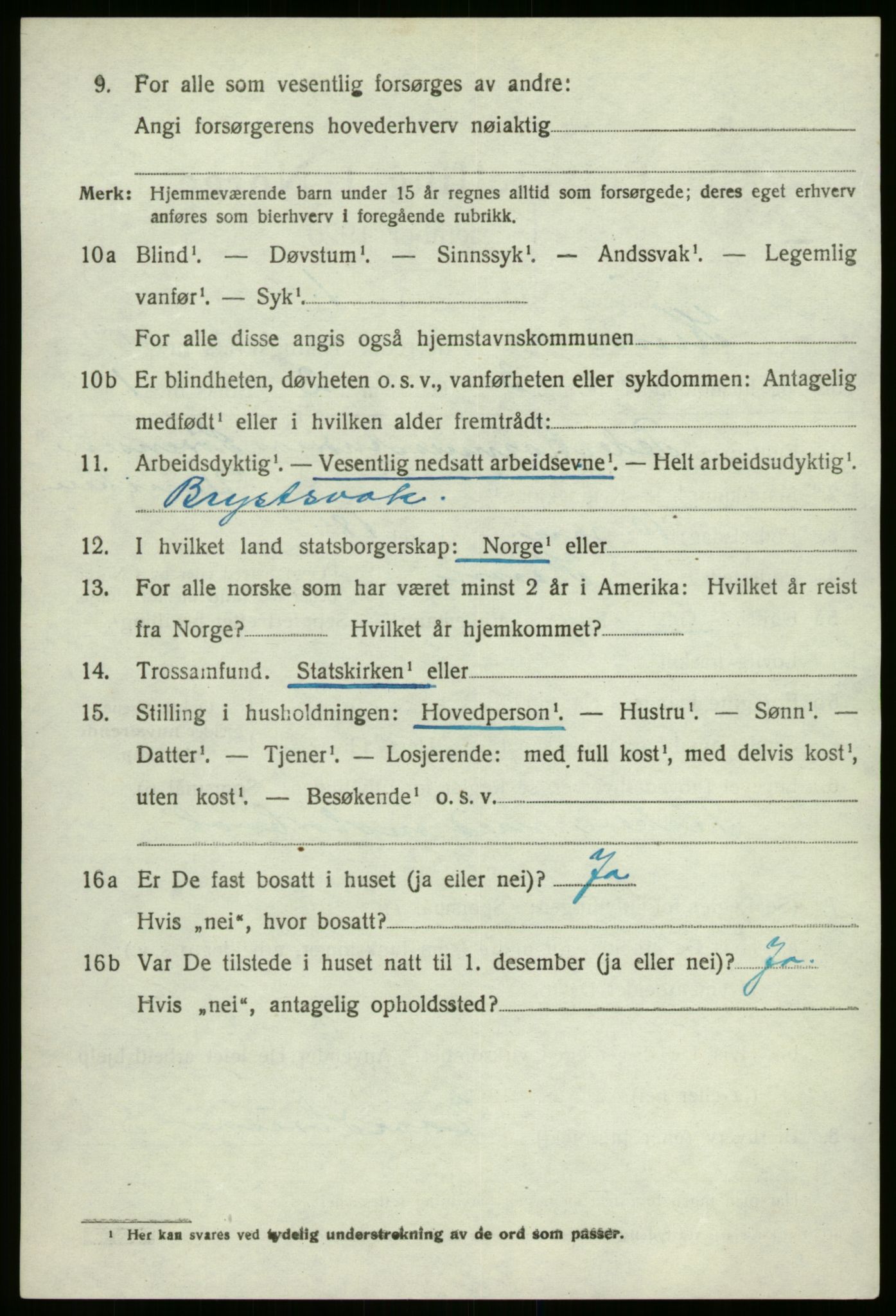 SAB, 1920 census for Kinn, 1920, p. 1952