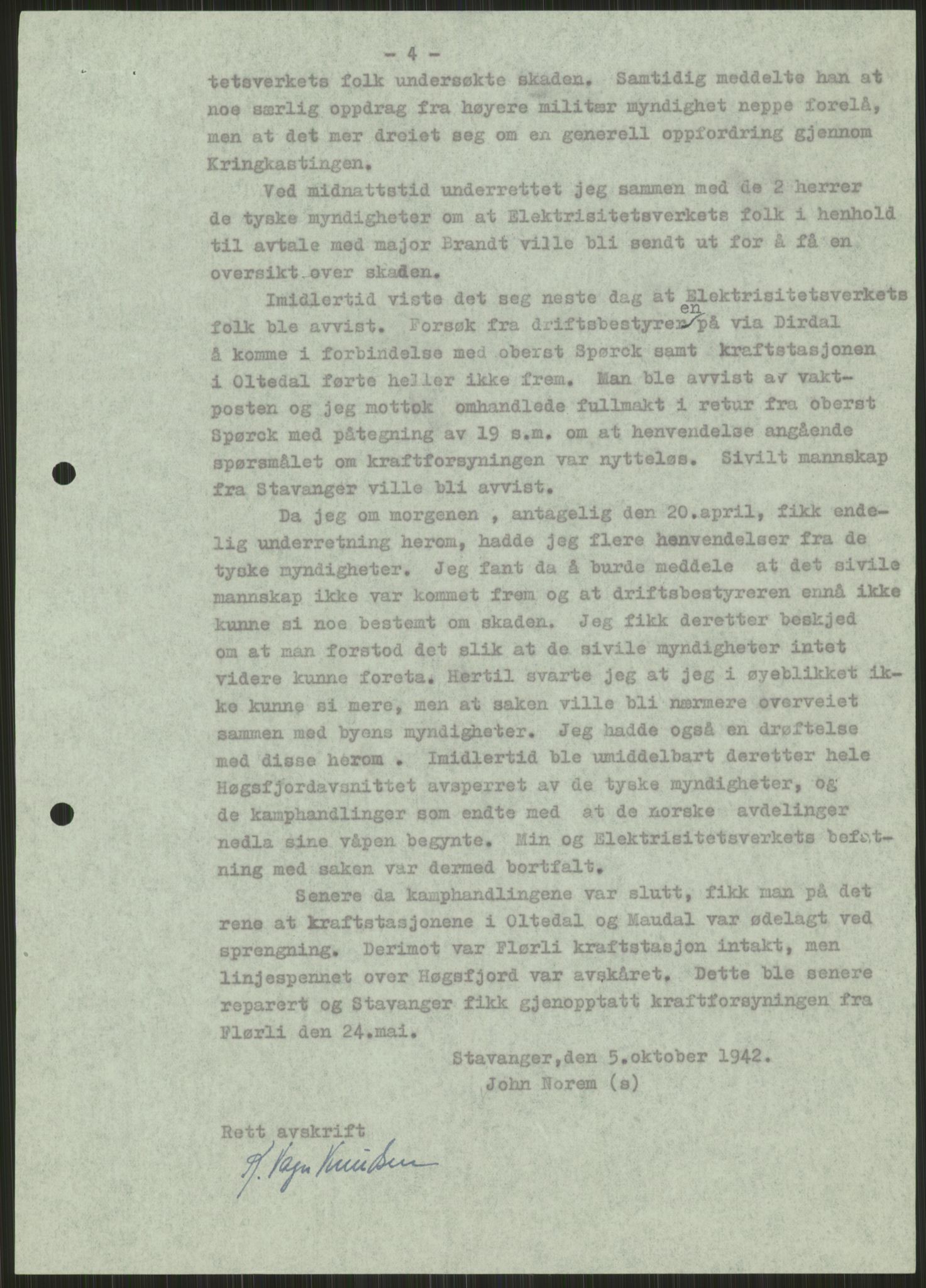 Forsvaret, Forsvarets krigshistoriske avdeling, AV/RA-RAFA-2017/Y/Ya/L0015: II-C-11-31 - Fylkesmenn.  Rapporter om krigsbegivenhetene 1940., 1940, p. 19