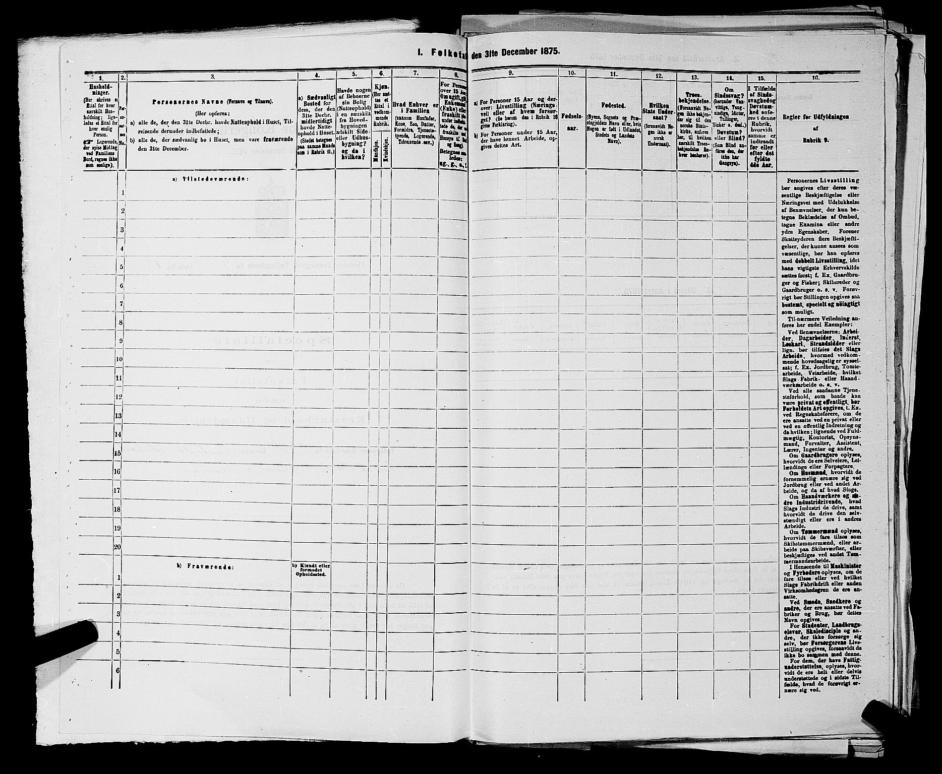 SAKO, 1875 census for 0631P Flesberg, 1875, p. 784