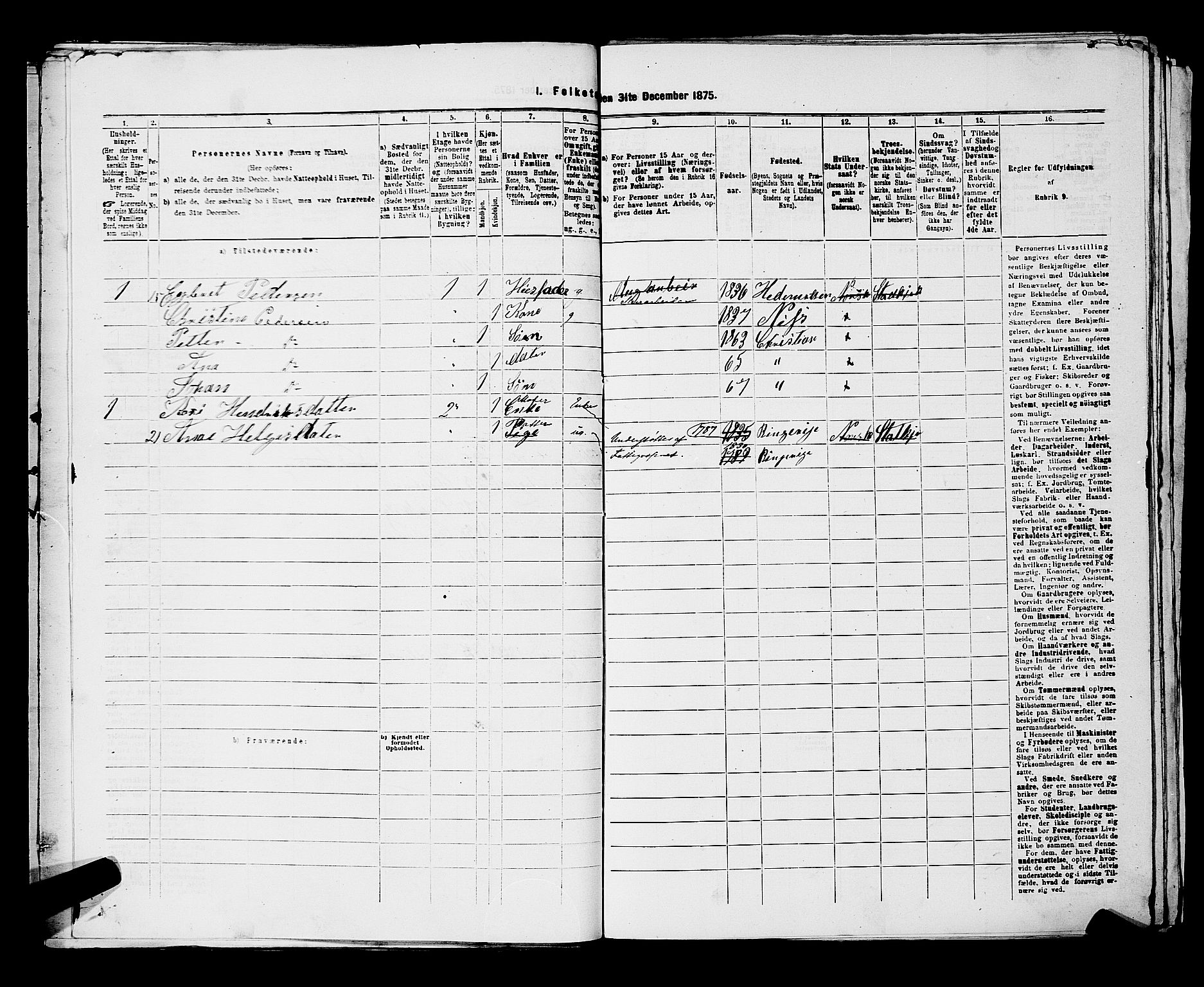 RA, 1875 census for 0301 Kristiania, 1875, p. 4143