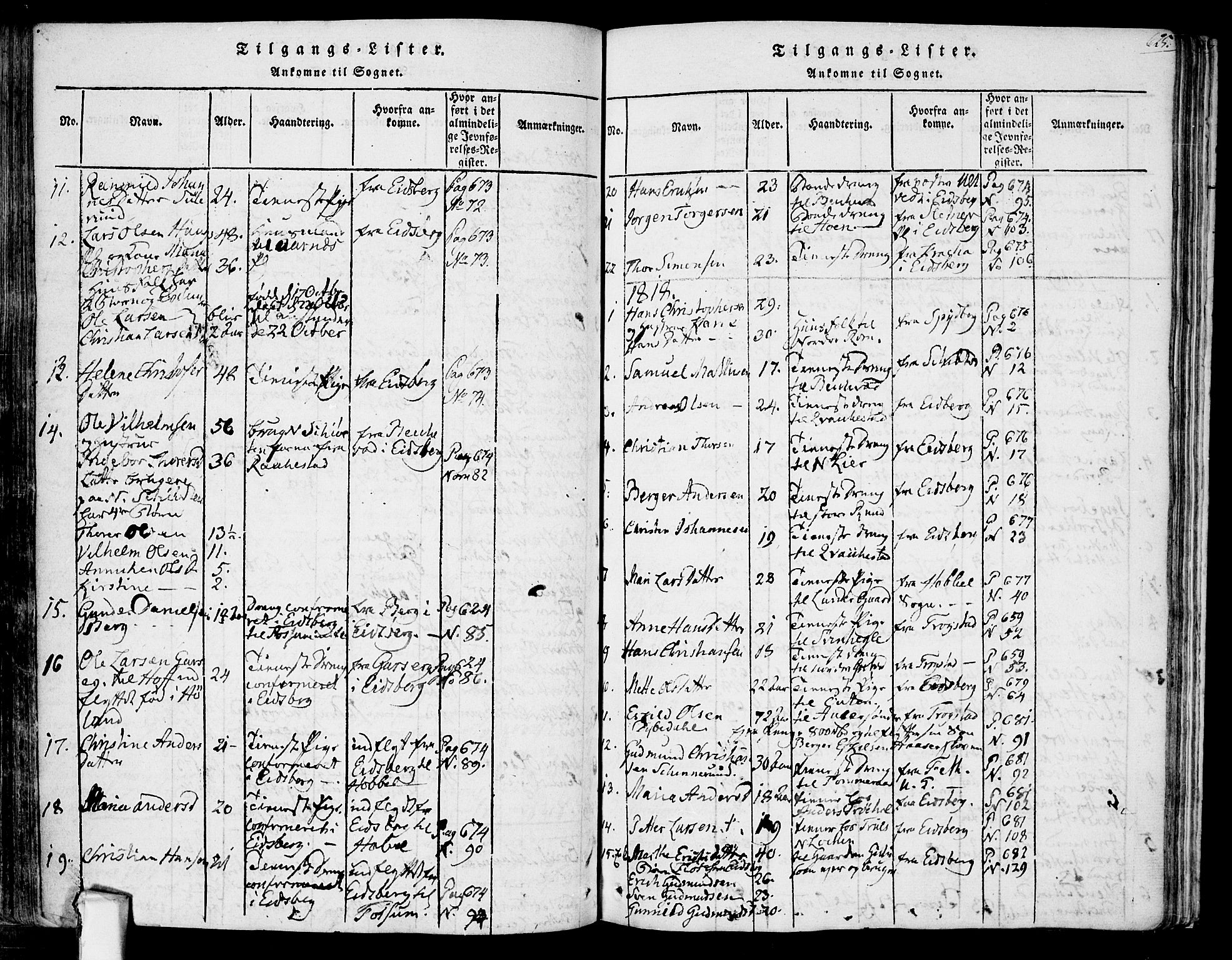 Askim prestekontor Kirkebøker, AV/SAO-A-10900/F/Fa/L0004: Parish register (official) no. 4, 1817-1846, p. 624-625