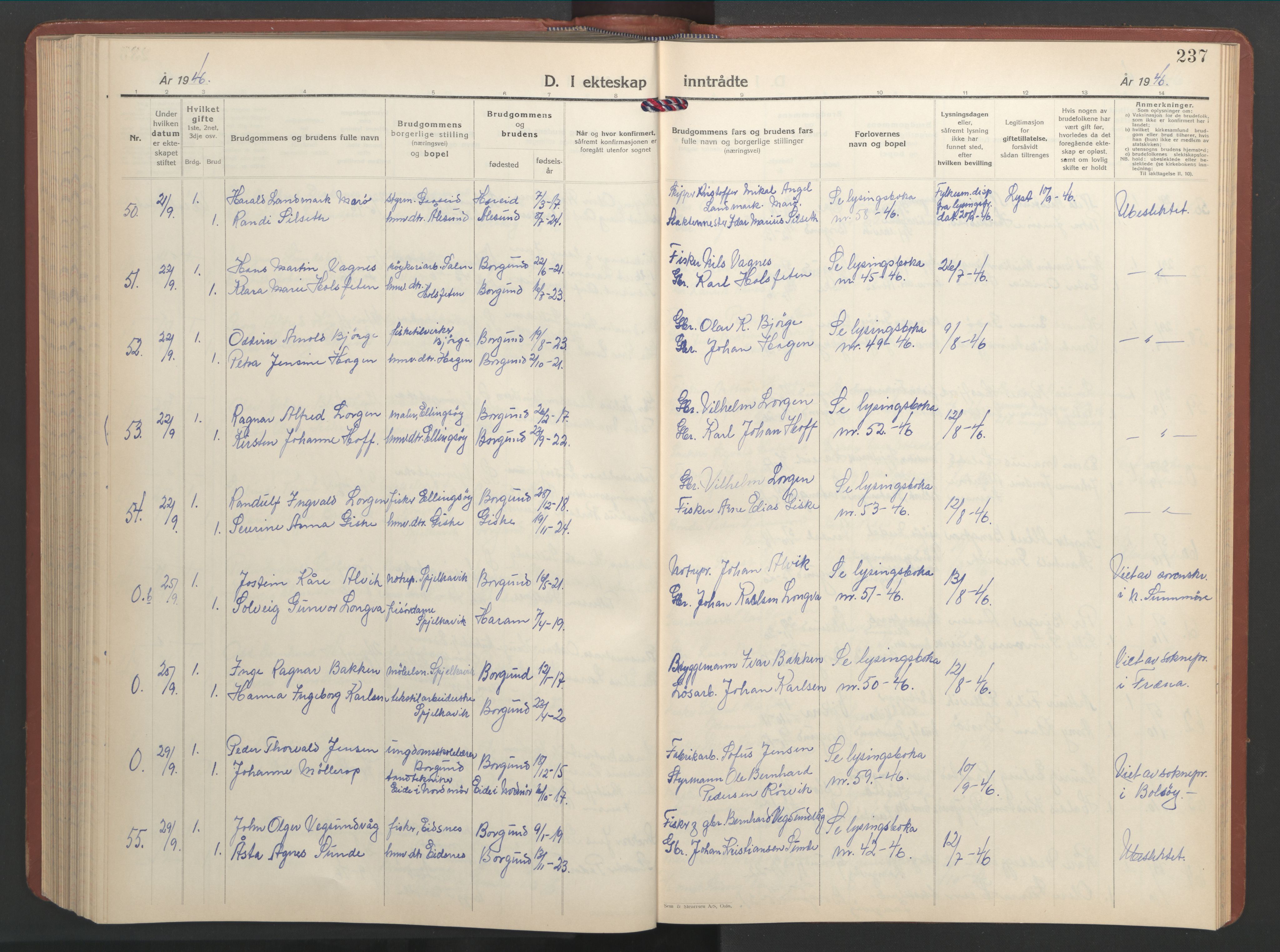 Ministerialprotokoller, klokkerbøker og fødselsregistre - Møre og Romsdal, SAT/A-1454/528/L0437: Parish register (copy) no. 528C18, 1939-1948, p. 237