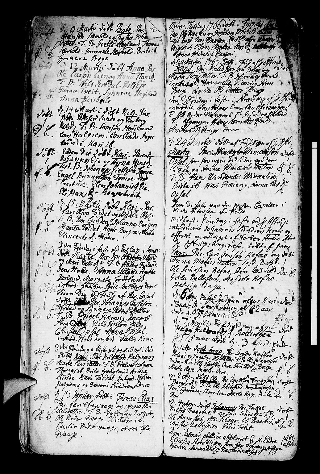 Os sokneprestembete, AV/SAB-A-99929: Parish register (official) no. A 9, 1766-1779, p. 9