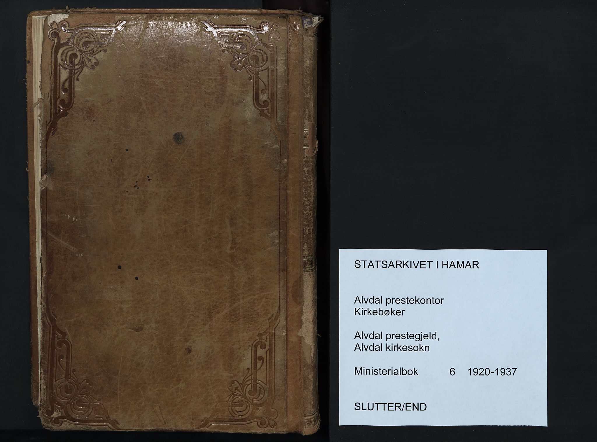 Alvdal prestekontor, AV/SAH-PREST-060/H/Ha/Haa/L0006: Parish register (official) no. 6, 1920-1937