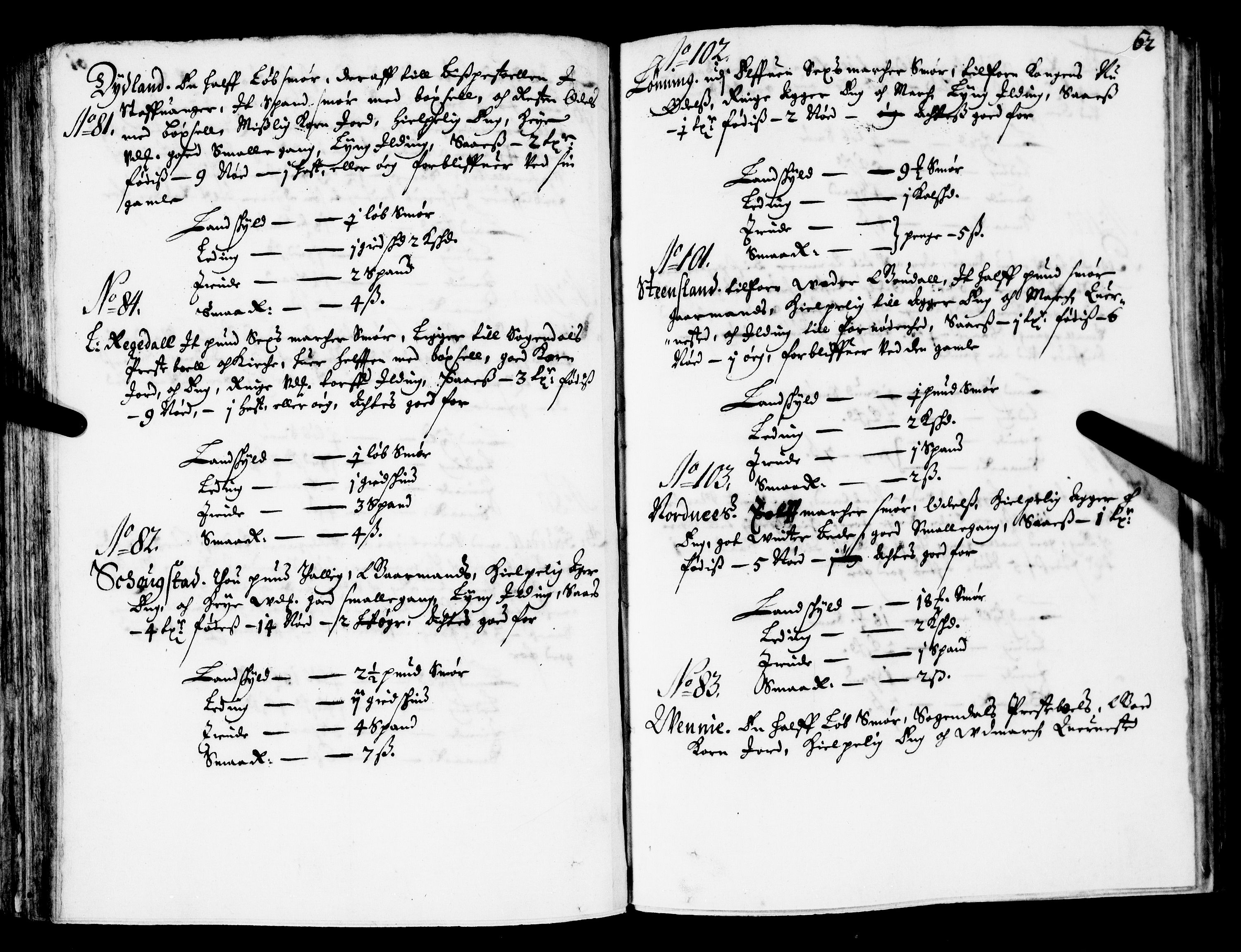 Rentekammeret inntil 1814, Realistisk ordnet avdeling, AV/RA-EA-4070/N/Nb/Nba/L0032: Jæren og Dalane fogderi, 1668, p. 61b-62a