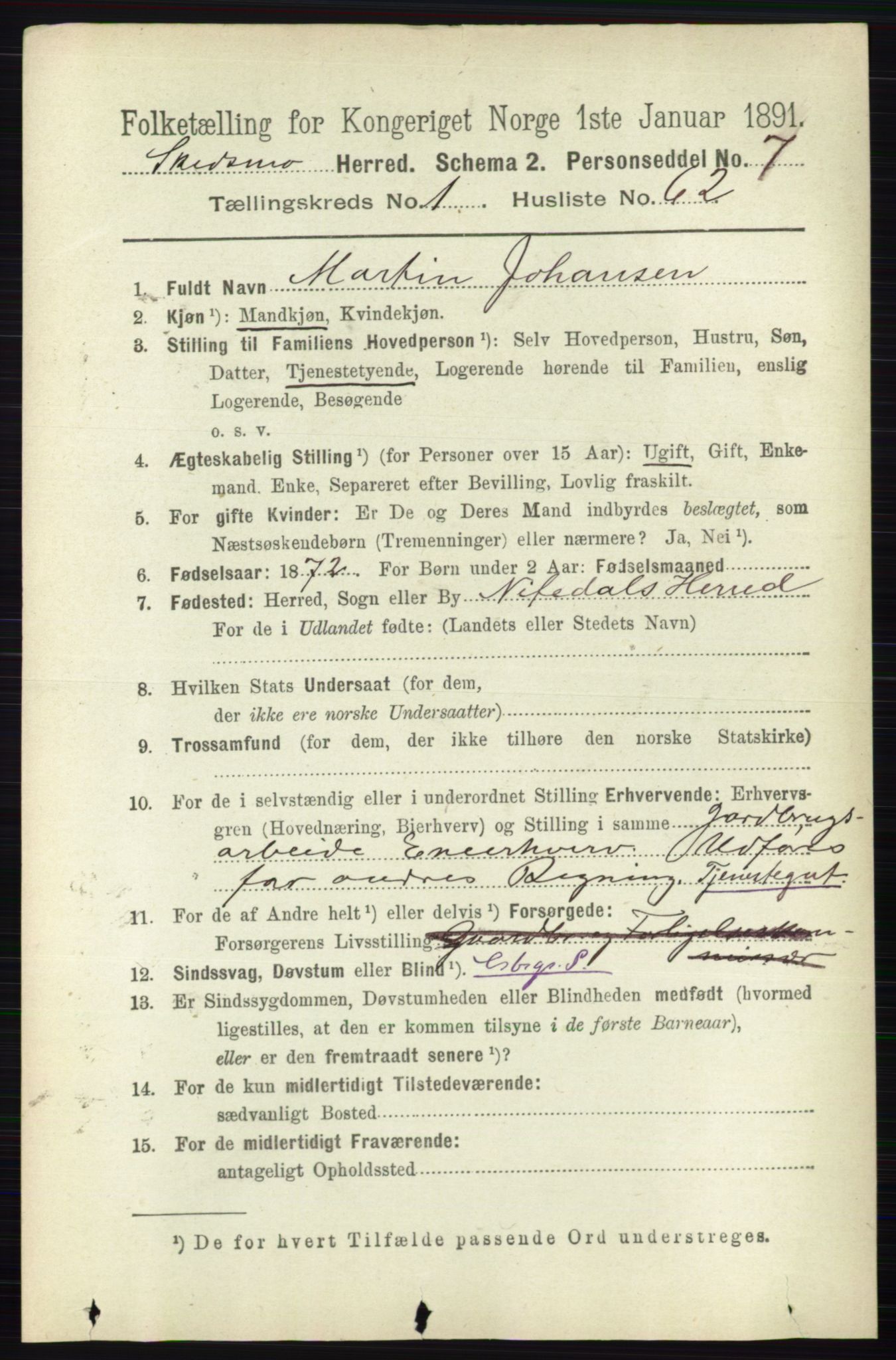 RA, 1891 census for 0231 Skedsmo, 1891, p. 504