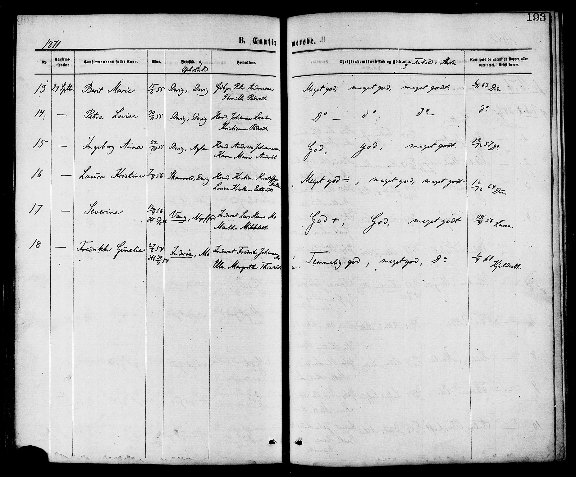 Ministerialprotokoller, klokkerbøker og fødselsregistre - Nord-Trøndelag, AV/SAT-A-1458/773/L0616: Parish register (official) no. 773A07, 1870-1887, p. 193