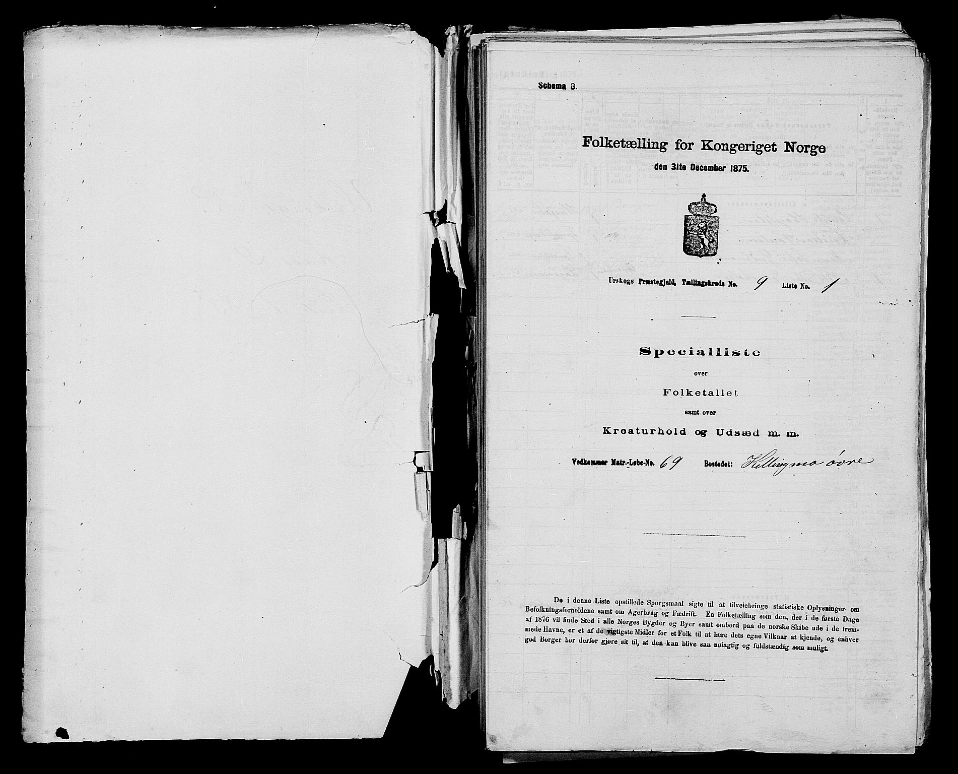 RA, 1875 census for 0224P Aurskog, 1875, p. 830