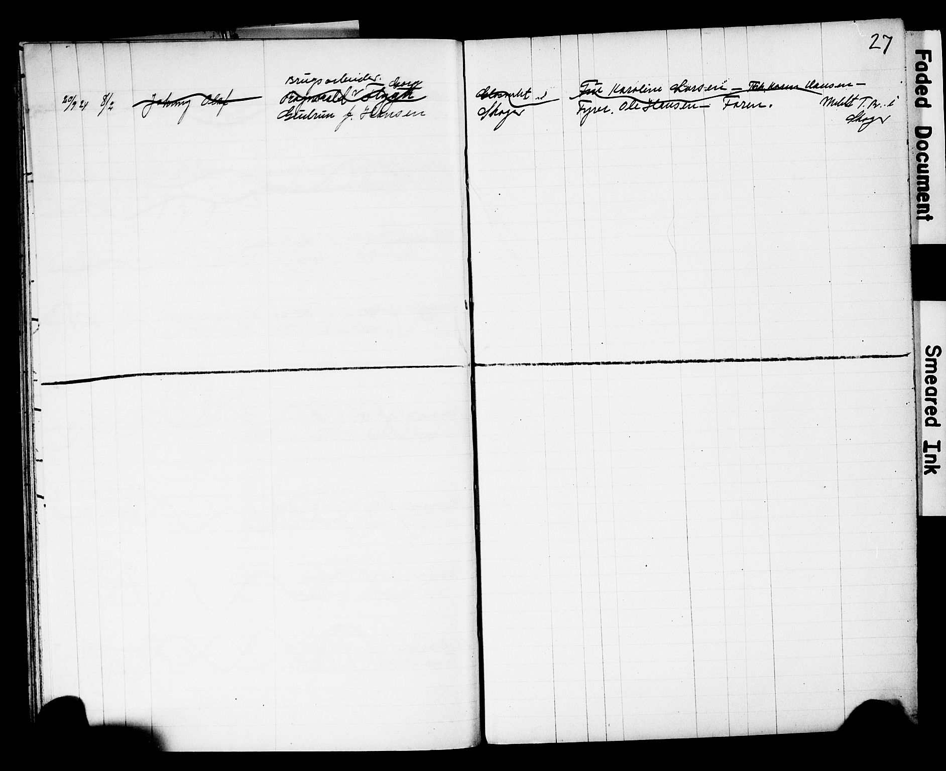 Strømsø kirkebøker, AV/SAKO-A-246/Y/Yb/L0003: Parish register draft no. II 3, 1921-1925, p. 27