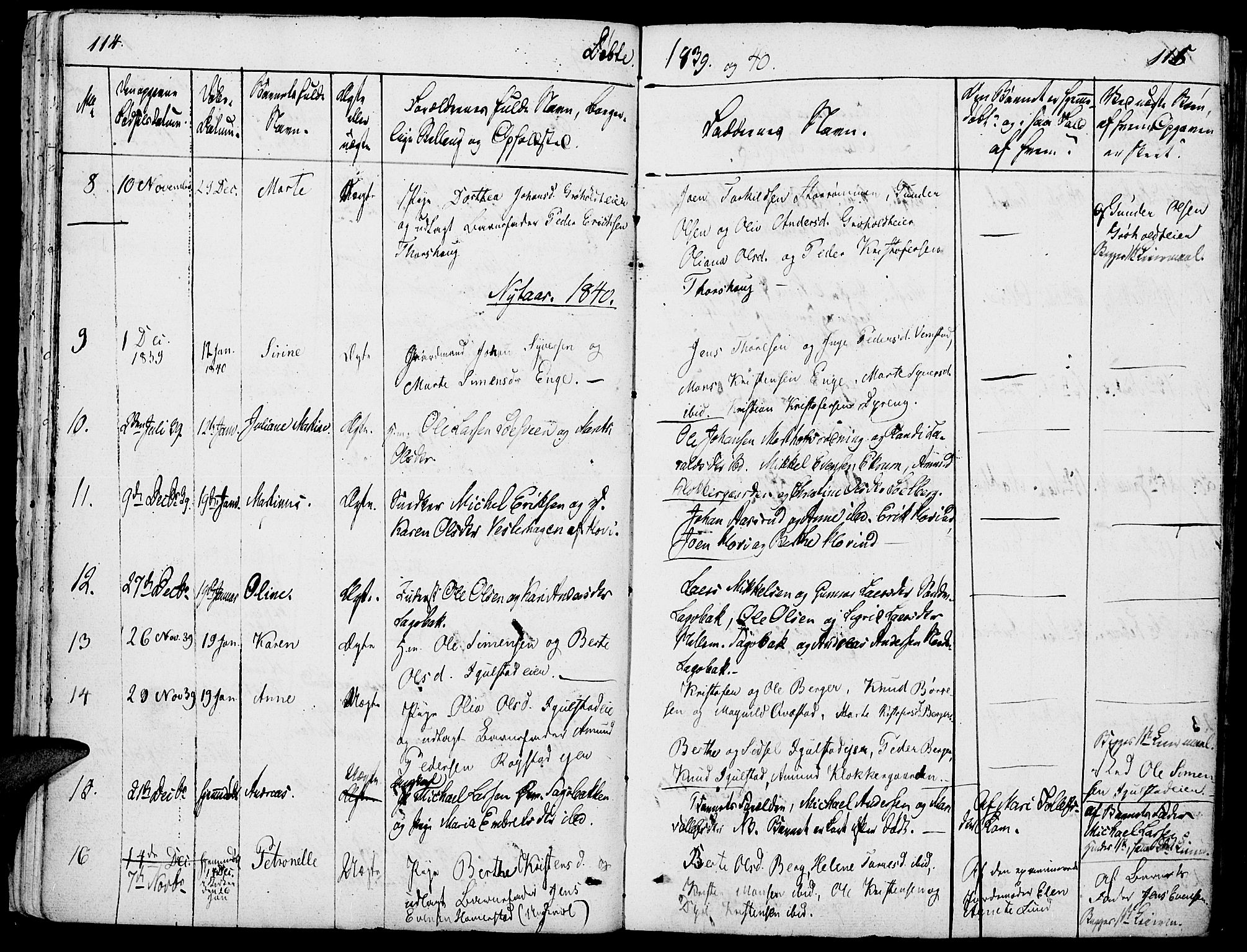 Løten prestekontor, SAH/PREST-022/K/Ka/L0006: Parish register (official) no. 6, 1832-1849, p. 114-115