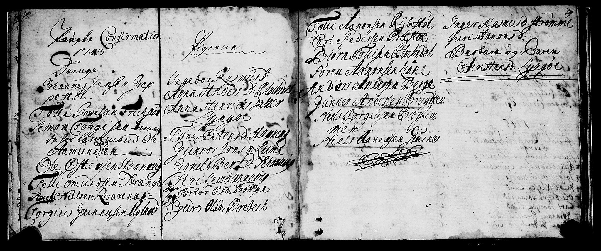 Oddernes sokneprestkontor, AV/SAK-1111-0033/F/Fa/Faa/L0003: Parish register (official) no. A 3, 1736-1795, p. 18-19