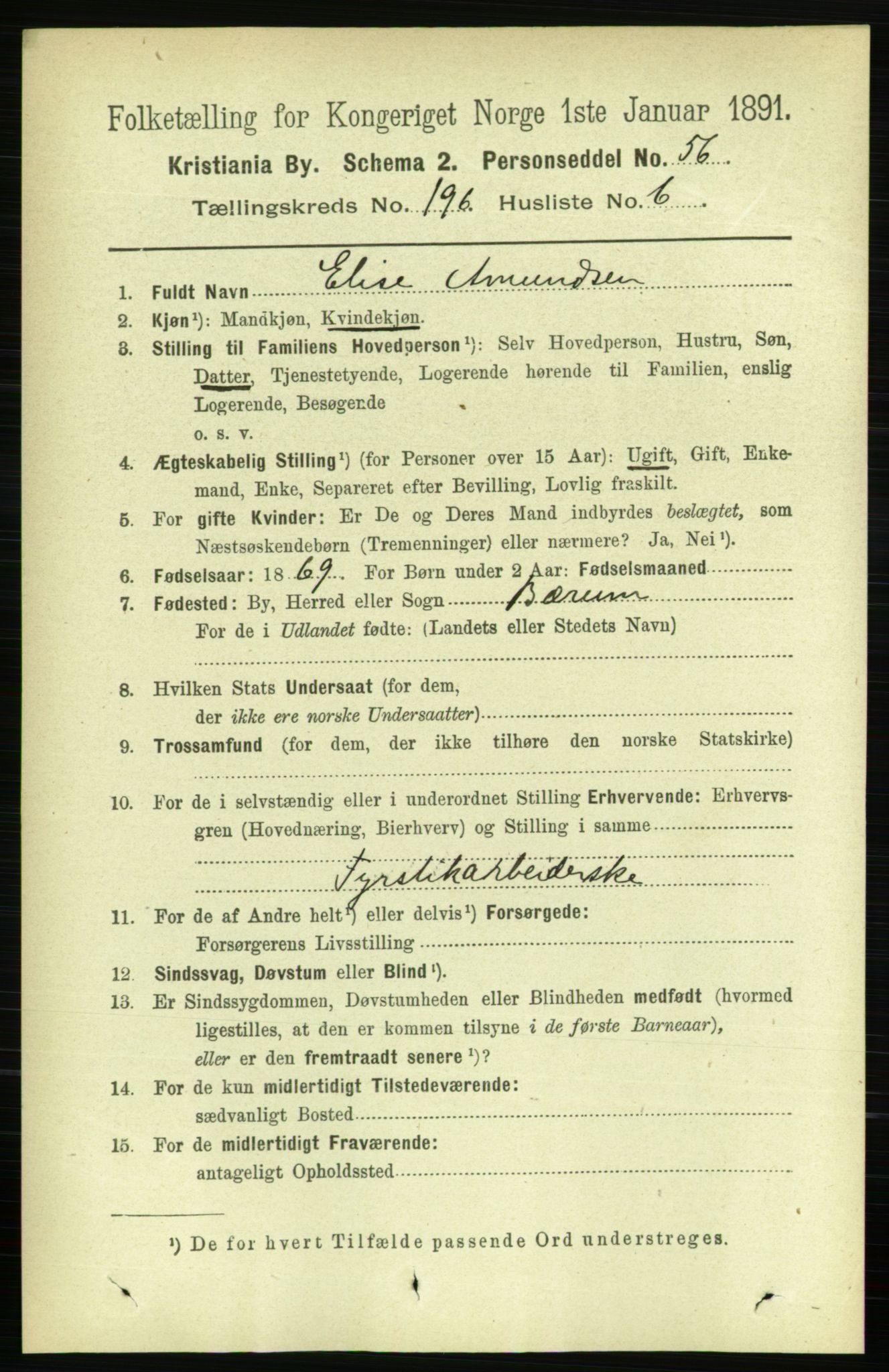 RA, 1891 census for 0301 Kristiania, 1891, p. 118435