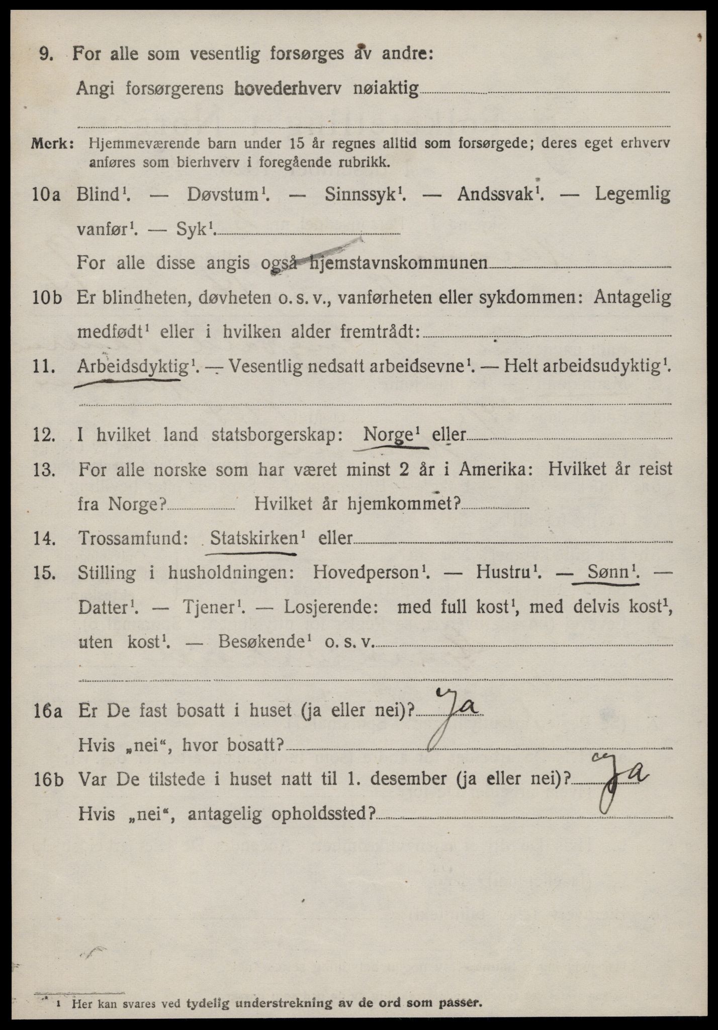 SAT, 1920 census for Haram, 1920, p. 5288