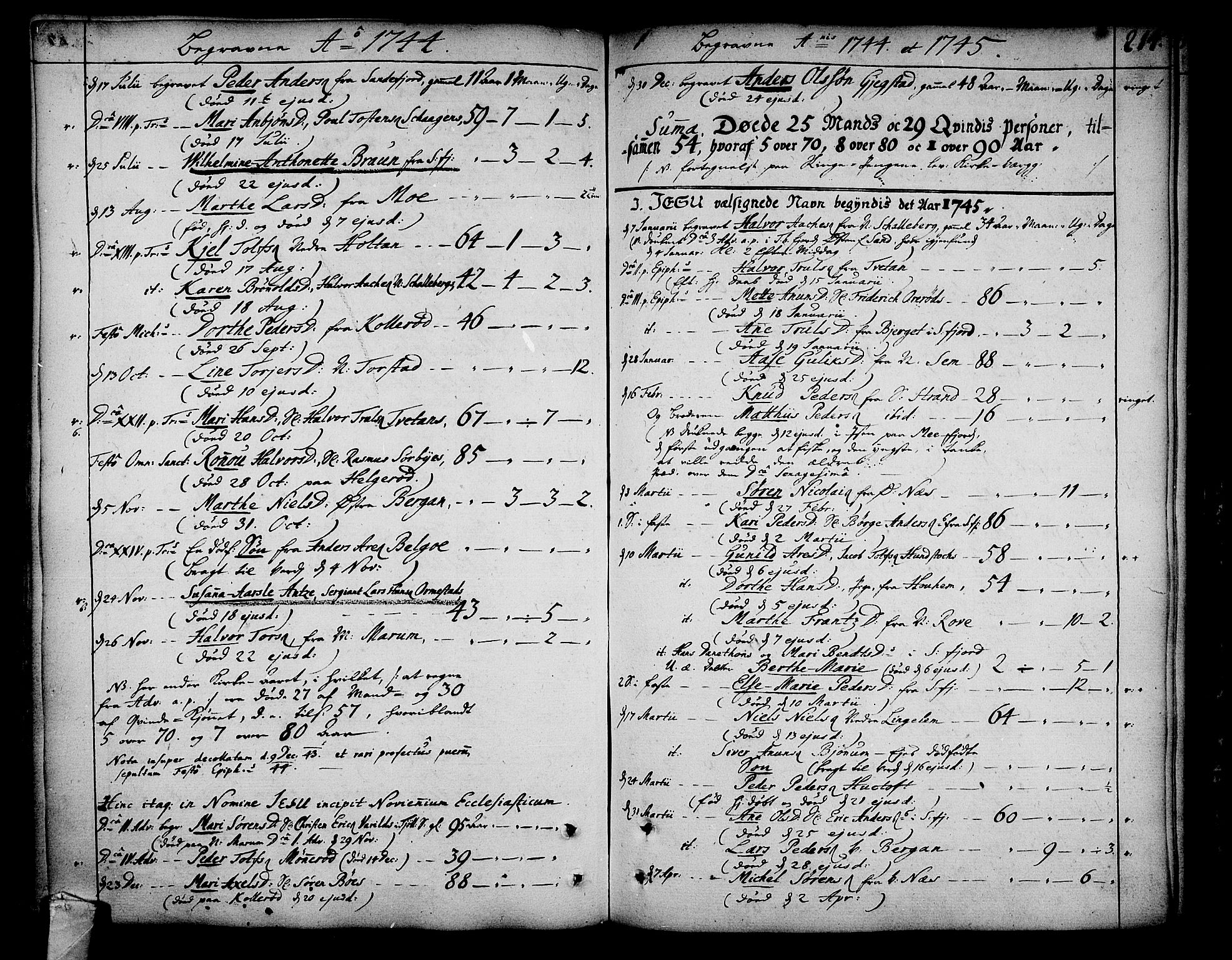 Sandar kirkebøker, SAKO/A-243/F/Fa/L0002: Parish register (official) no. 2, 1733-1788, p. 214