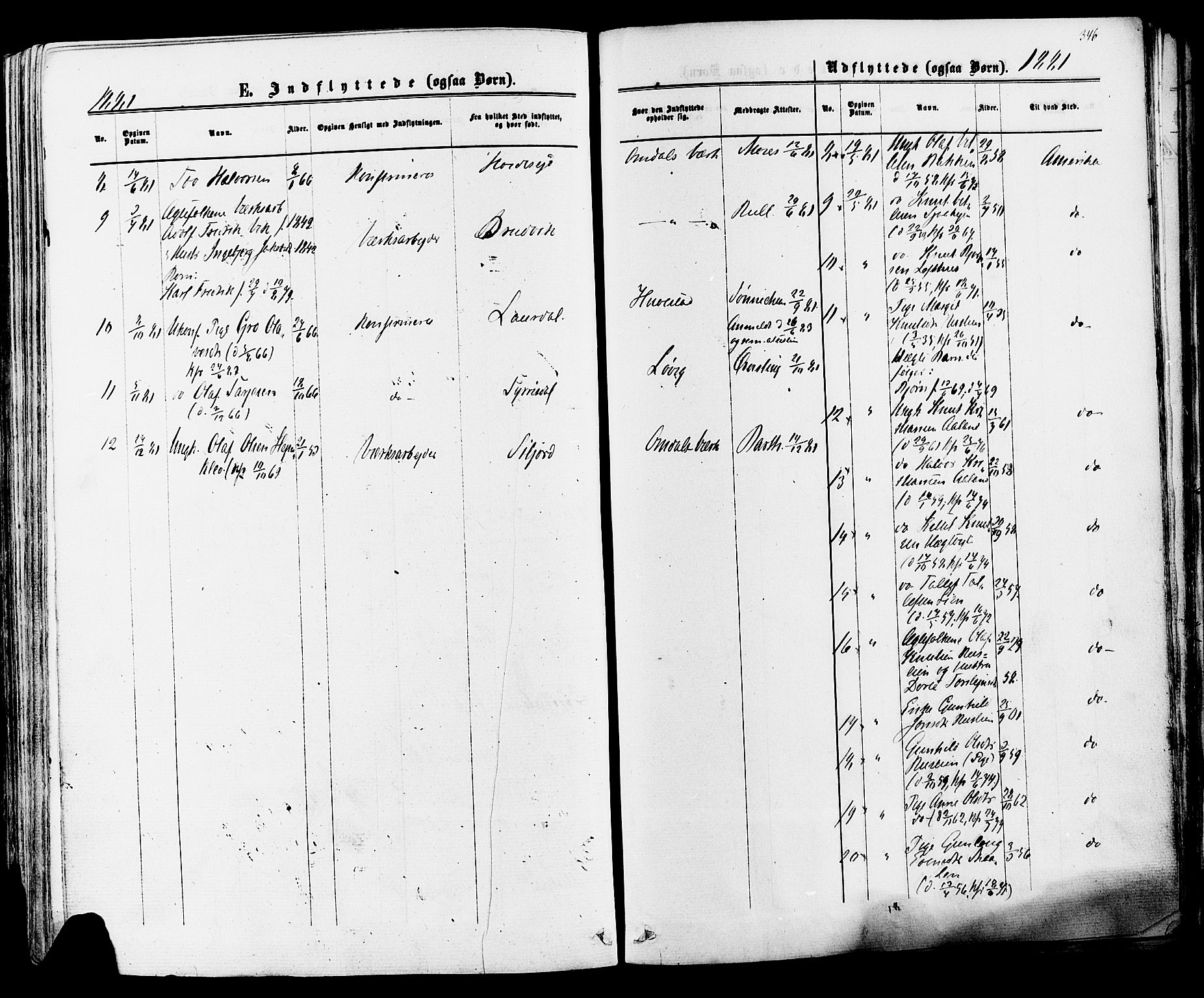 Mo kirkebøker, SAKO/A-286/F/Fa/L0006: Parish register (official) no. I 6, 1865-1885, p. 346