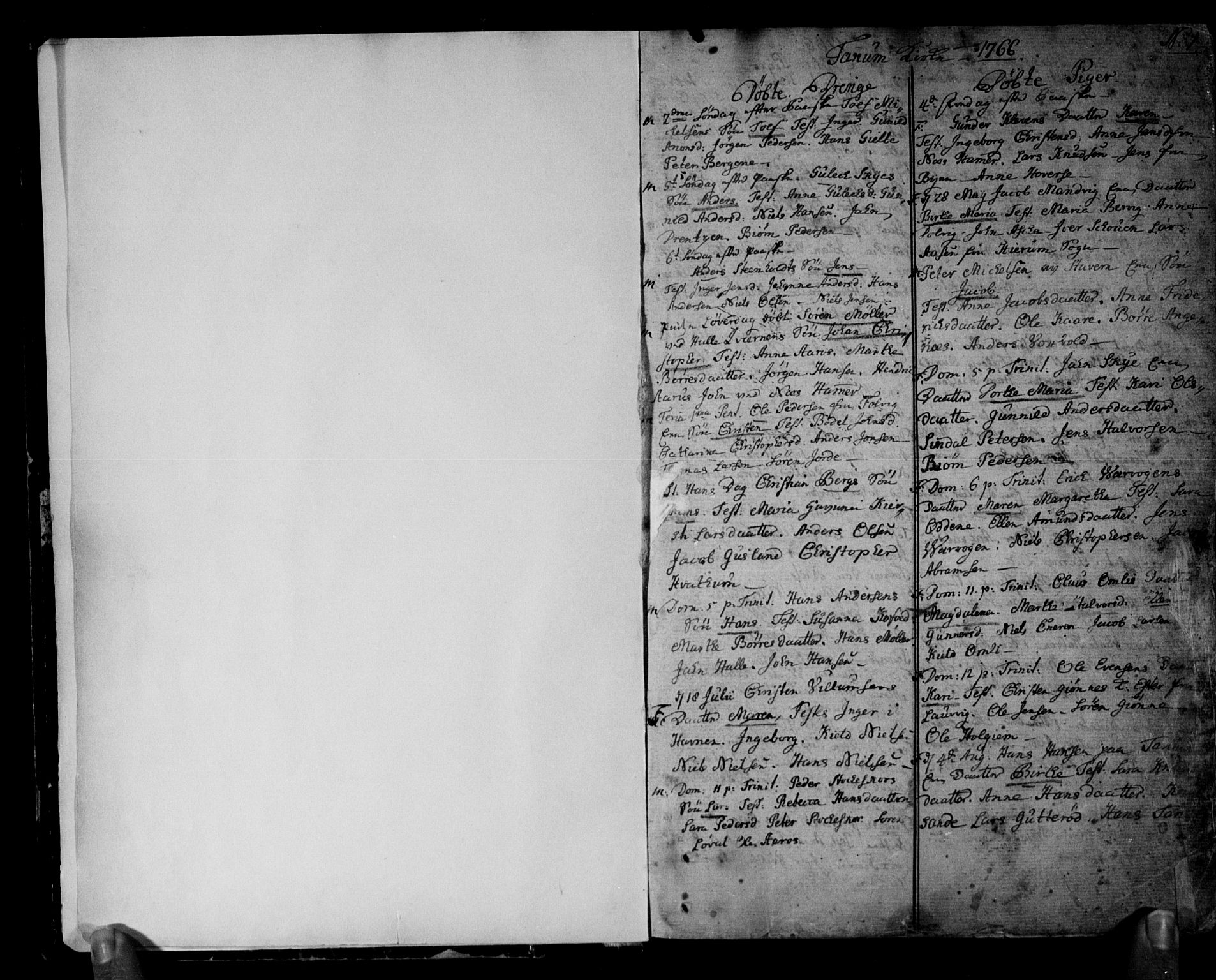 Brunlanes kirkebøker, AV/SAKO-A-342/F/Fa/L0001: Parish register (official) no. I 1, 1766-1801, p. 1