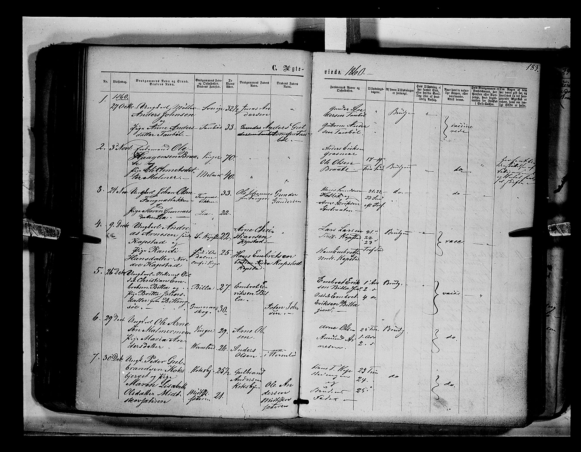 Eidskog prestekontor, SAH/PREST-026/H/Ha/Haa/L0001: Parish register (official) no. 1, 1860-1867, p. 183