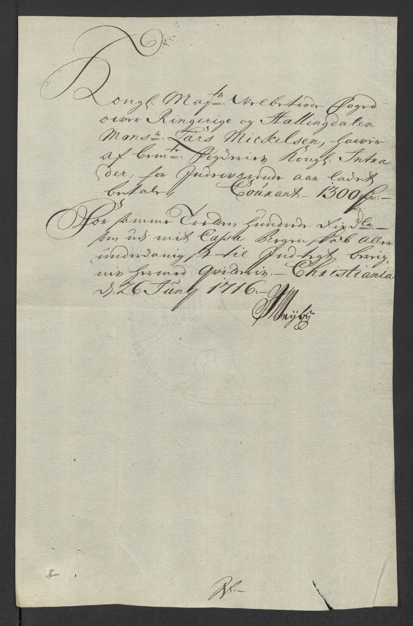 Rentekammeret inntil 1814, Reviderte regnskaper, Fogderegnskap, AV/RA-EA-4092/R23/L1474: Fogderegnskap Ringerike og Hallingdal, 1716, p. 216