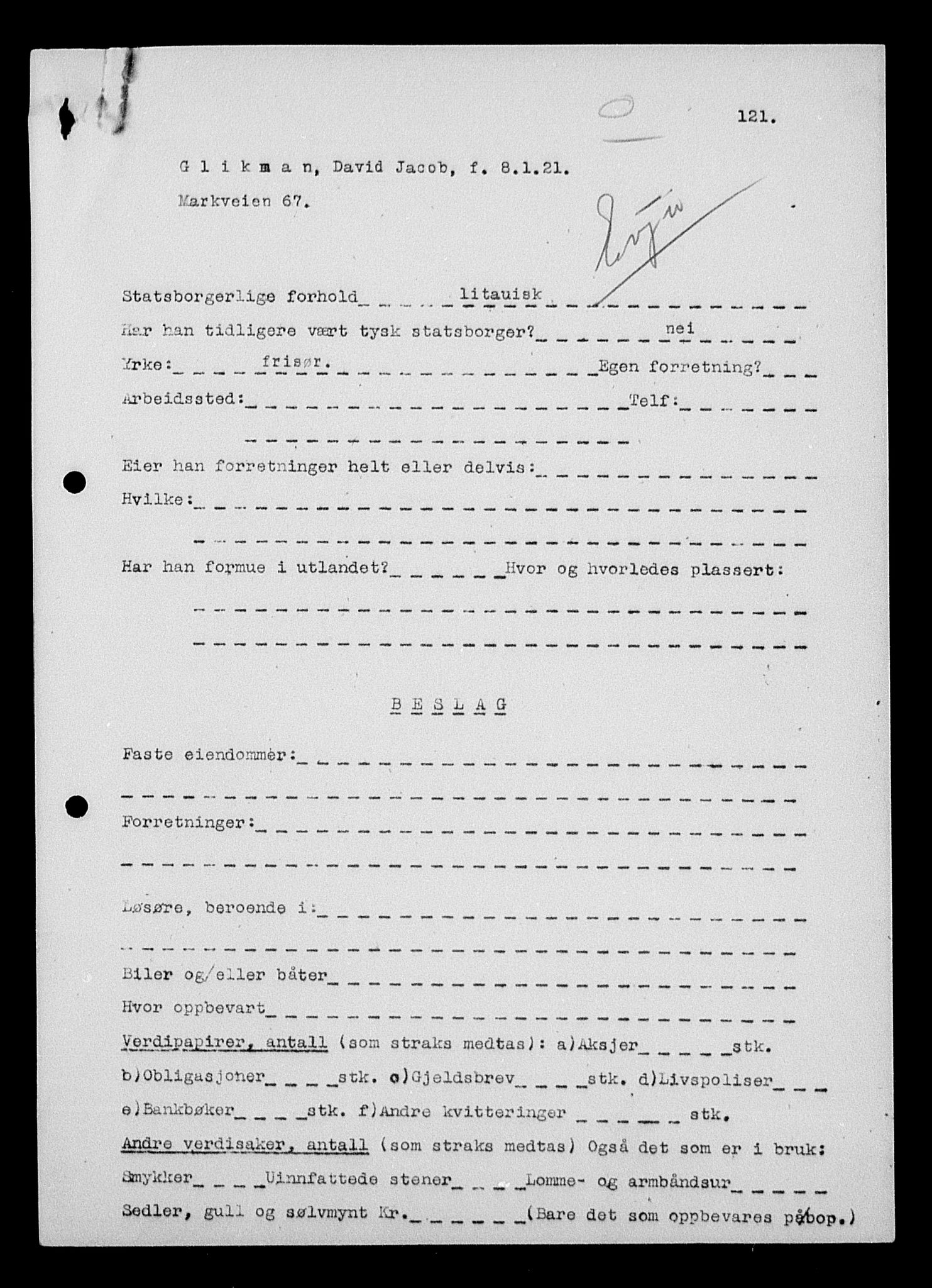 Justisdepartementet, Tilbakeføringskontoret for inndratte formuer, AV/RA-S-1564/H/Hc/Hcc/L0979: --, 1945-1947, p. 365