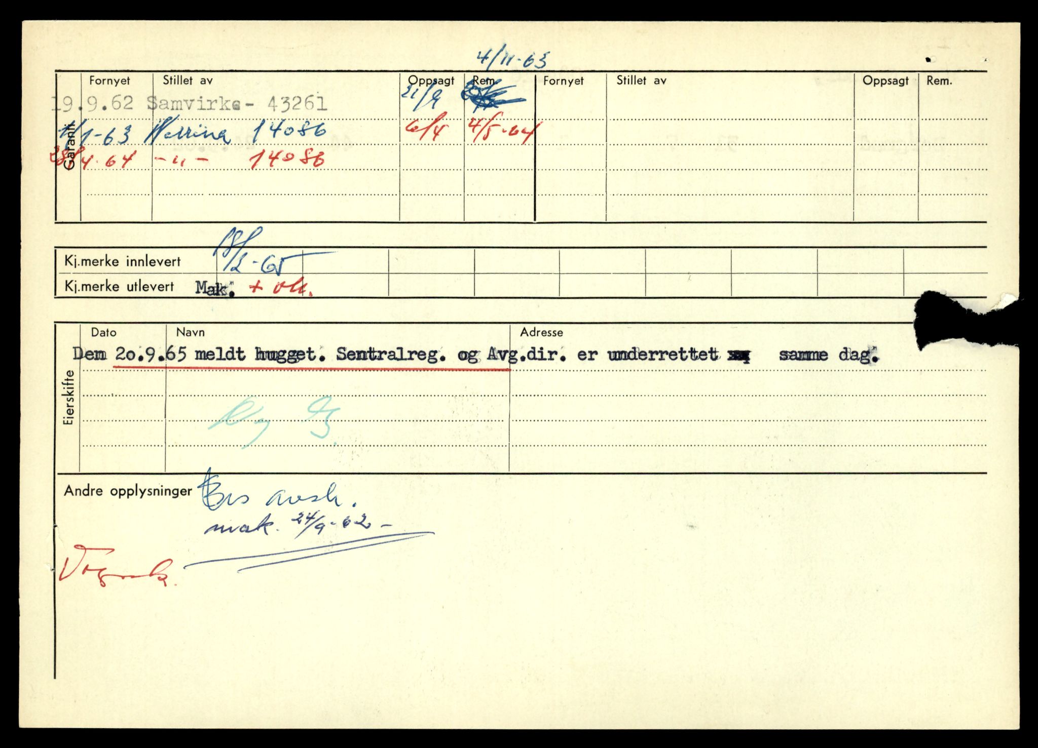 Møre og Romsdal vegkontor - Ålesund trafikkstasjon, AV/SAT-A-4099/F/Fe/L0036: Registreringskort for kjøretøy T 12831 - T 13030, 1927-1998, p. 1460