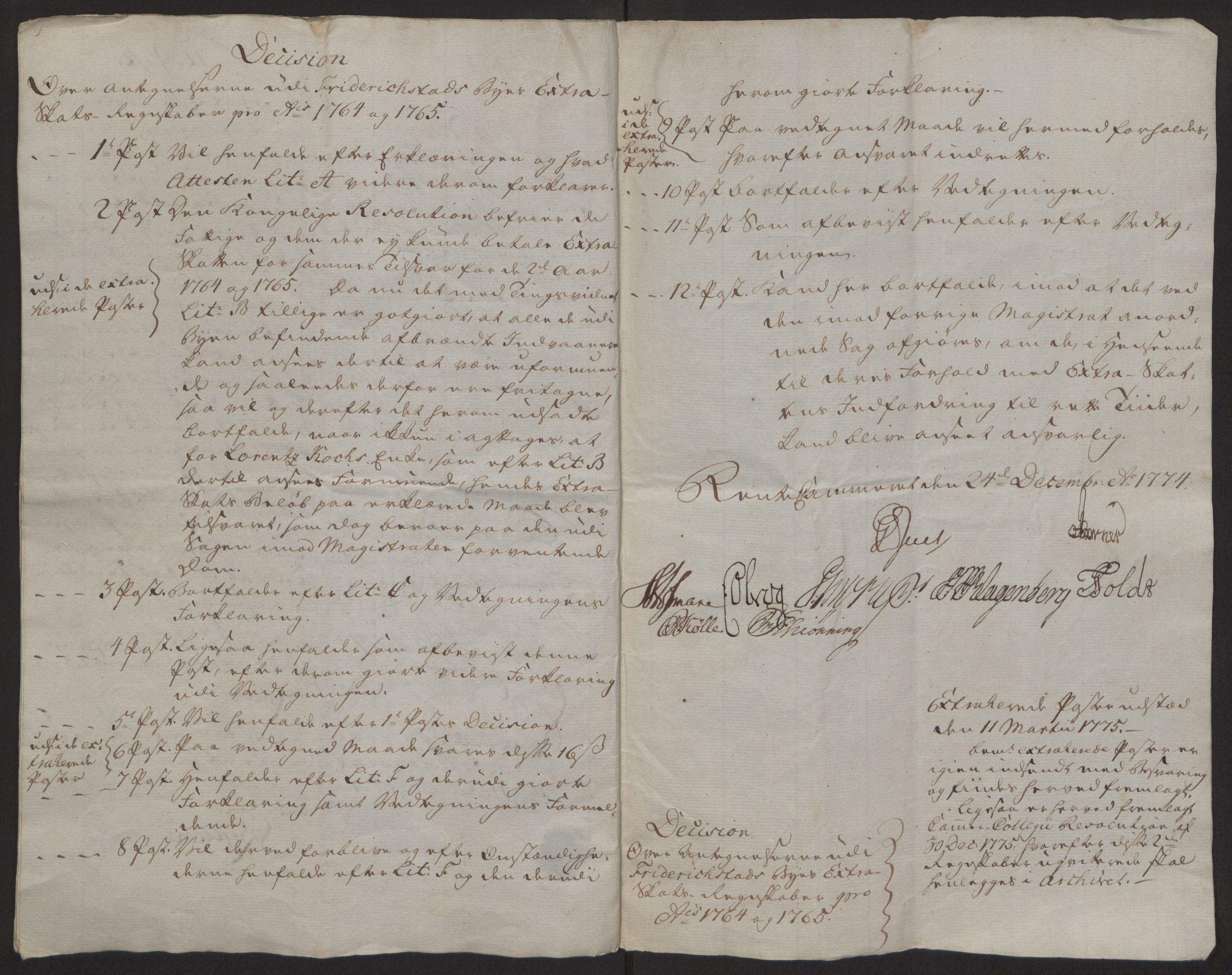 Rentekammeret inntil 1814, Reviderte regnskaper, Byregnskaper, RA/EA-4066/R/Rb/L0029/0001: [B3] Kontribusjonsregnskap / Ekstraskatt, 1762-1772, p. 165