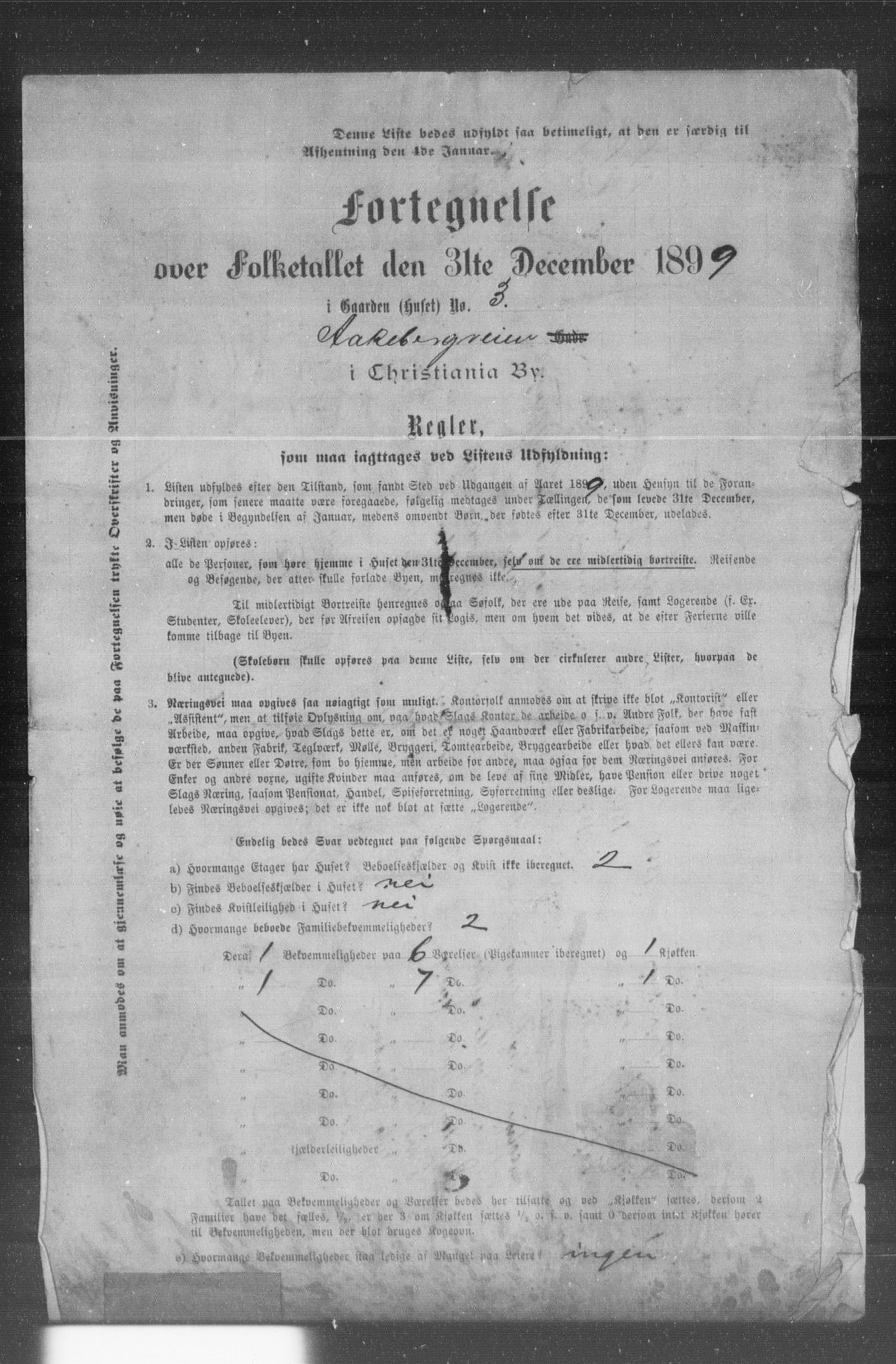 OBA, Municipal Census 1899 for Kristiania, 1899, p. 16689