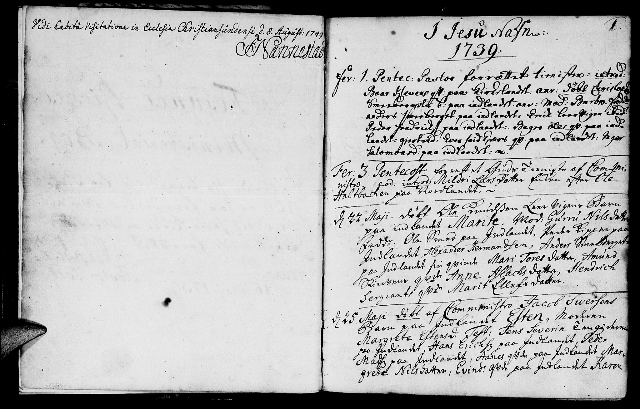 Ministerialprotokoller, klokkerbøker og fødselsregistre - Møre og Romsdal, SAT/A-1454/572/L0839: Parish register (official) no. 572A02, 1739-1754, p. 0-1