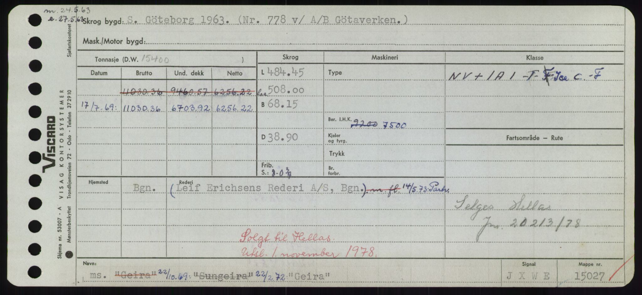 Sjøfartsdirektoratet med forløpere, Skipsmålingen, RA/S-1627/H/Hd/L0012: Fartøy, G-Glø, p. 181