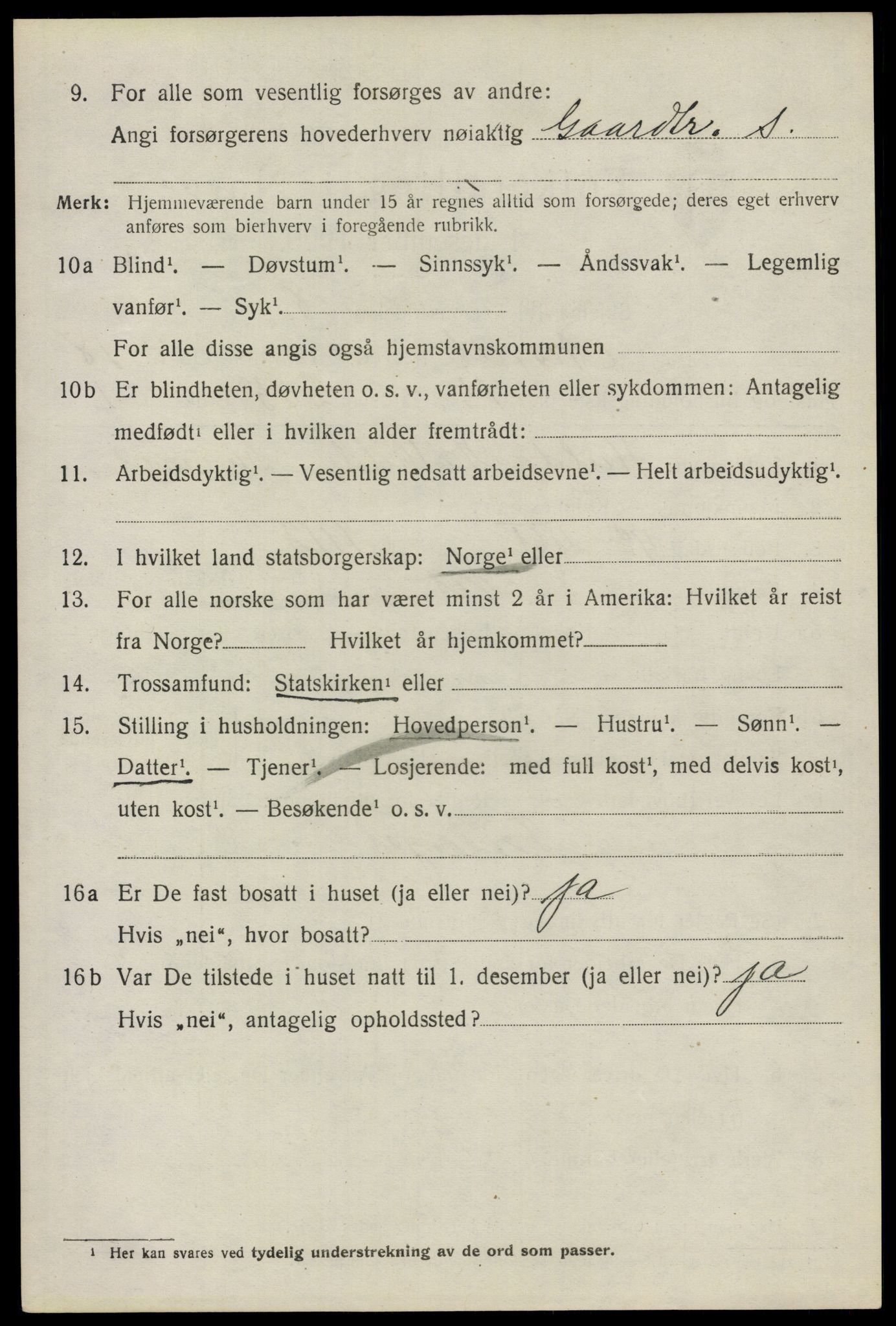 SAO, 1920 census for Nes, 1920, p. 18887