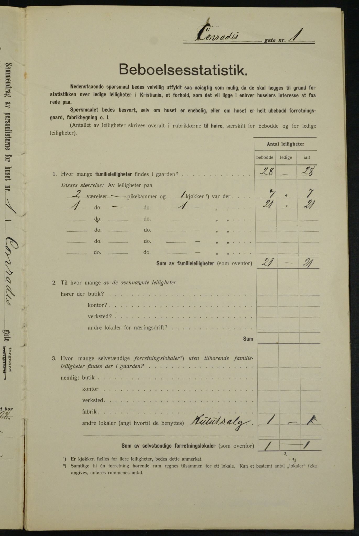 OBA, Municipal Census 1913 for Kristiania, 1913, p. 13324